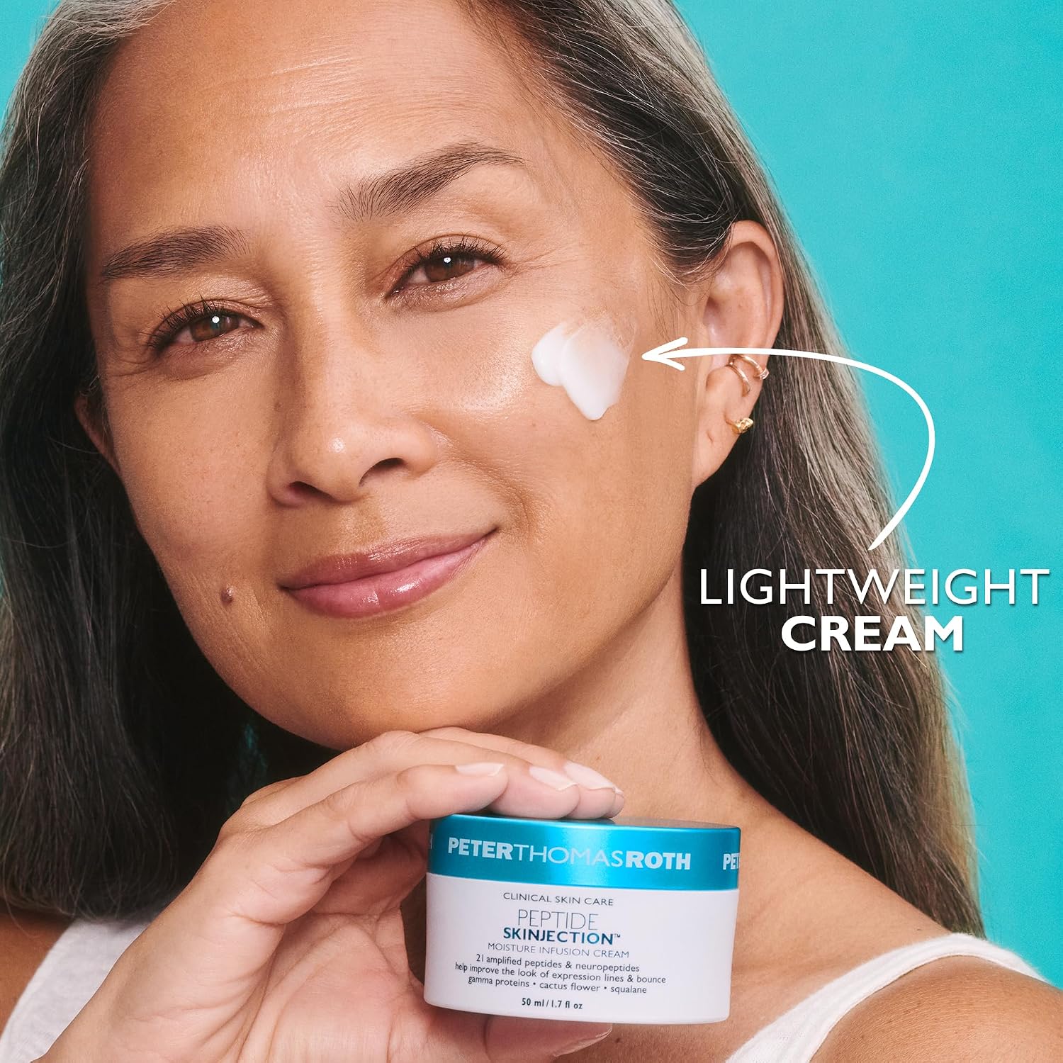 Peter Thomas Roth | Peptide Skinjection™ Moisture Infusion Cream, Refillable Moisturizer, For Loss of Firmness and Elasticity, Fine Lines & Wrinkles