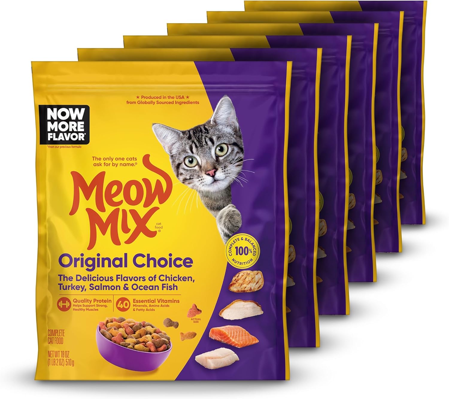 Meow Mix Original Choice Dry Cat Food, 6.3 Pound Bag