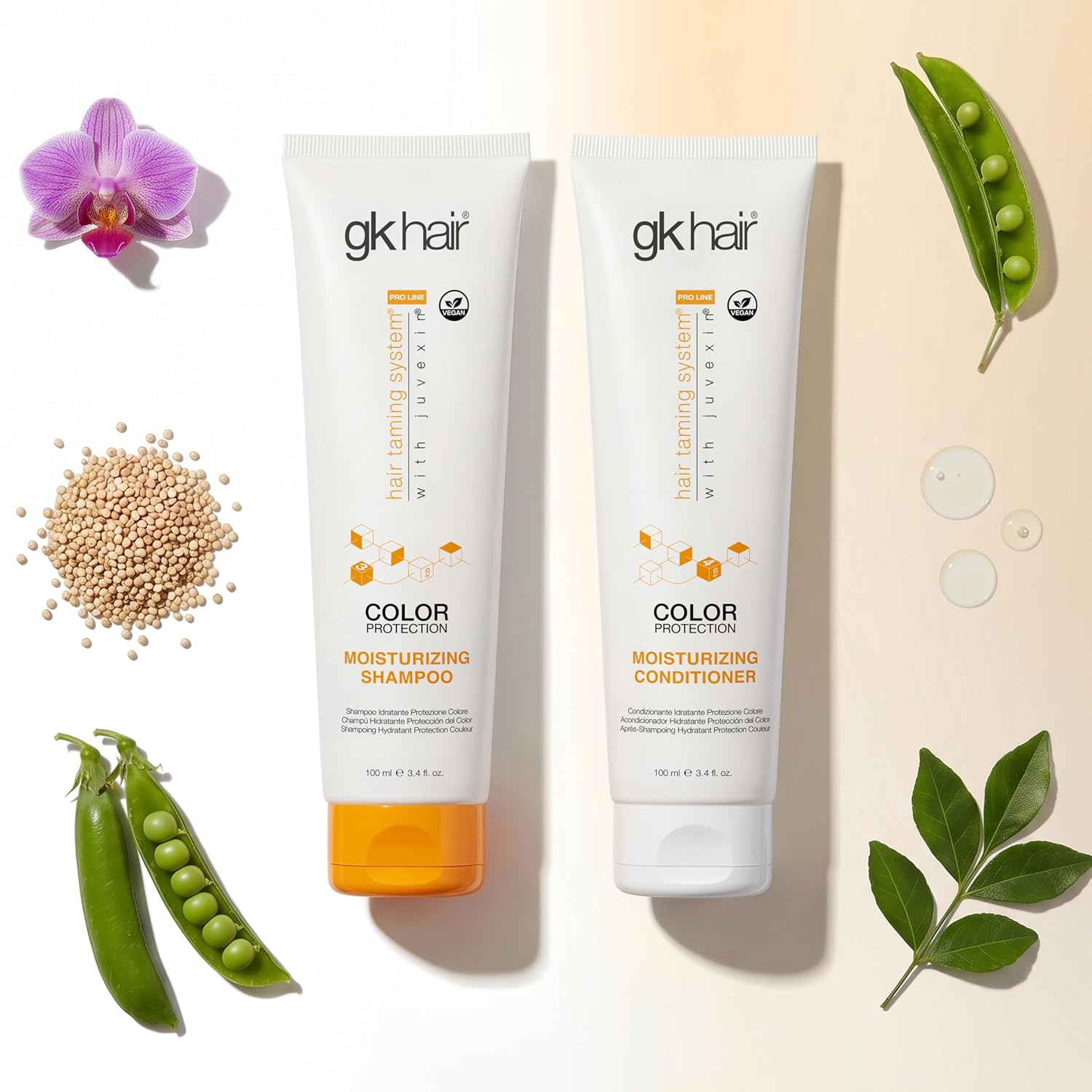 GK HAIR Keratin Shampoo and Conditioner set, Sulfate Free Moisturizing shampoo & conditioner for Color Treated Hair, Hydrating lightweight Formula for Dry, Damaged & Frizzy Hair 10.1oz each