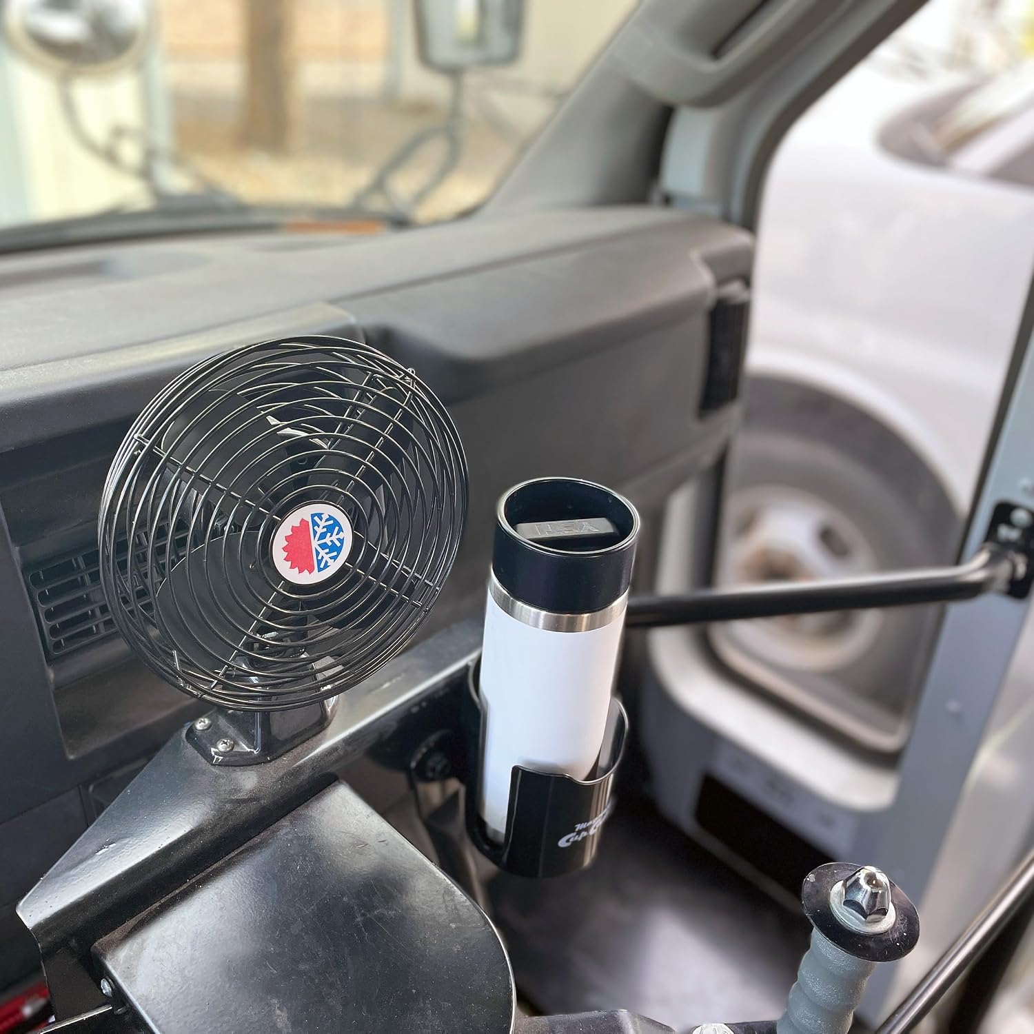 Master Magnetics Magnetic Cup Holder - Caddy for Bottles, Glasses, and Cans - Fits on Fridge, Lawnmower, Forklift, Cart, or Ladder - Heavy-Duty Magnet