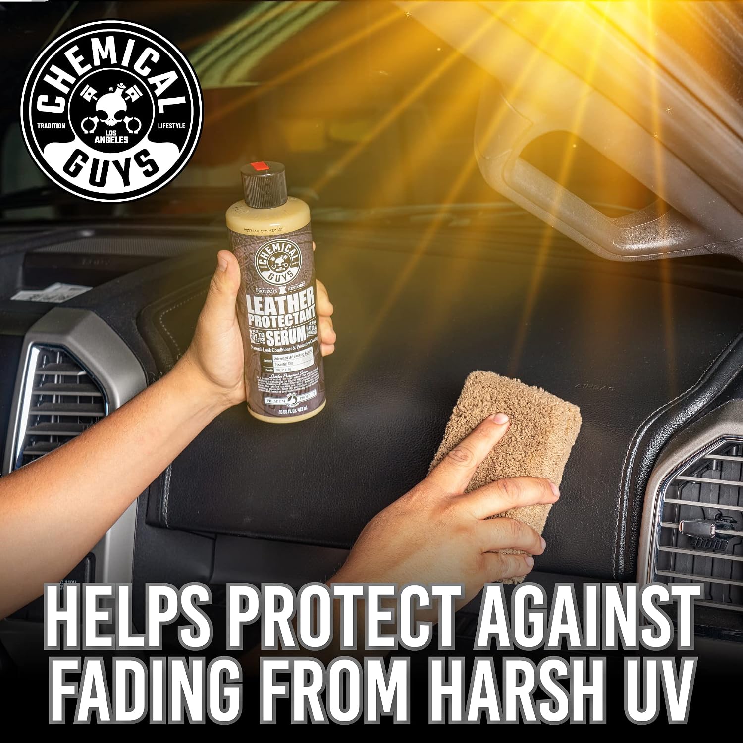 Chemical Guys, Vintage Series Leather Conditioner for Car Interiors, 16 oz | Nourishes and conditions natural, synthetic and faux leather seats, keeping them soft, supple and protected