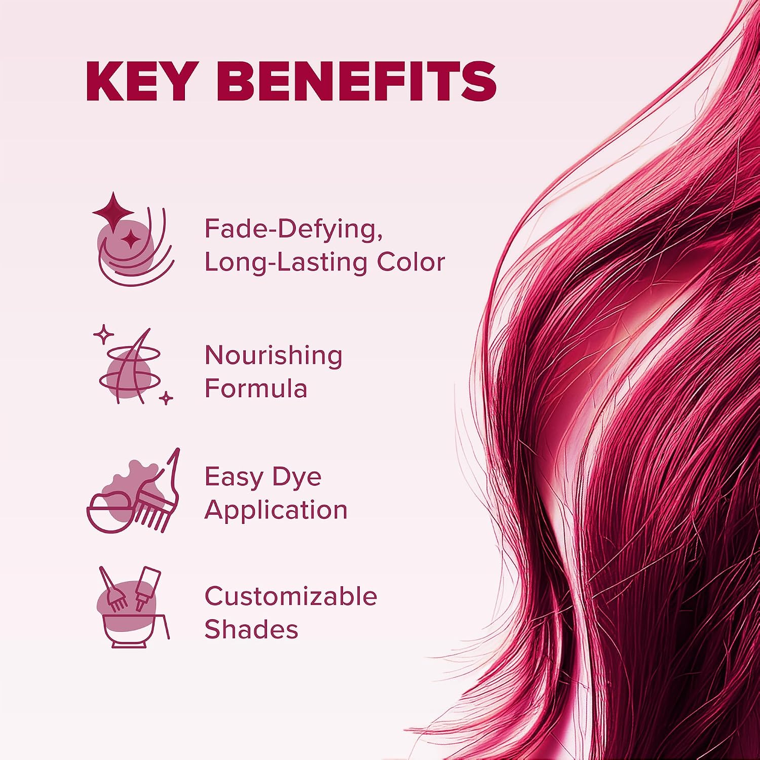 Splat Midnight Magenta Semi Permanent Hair Dye Kit, 1 Application