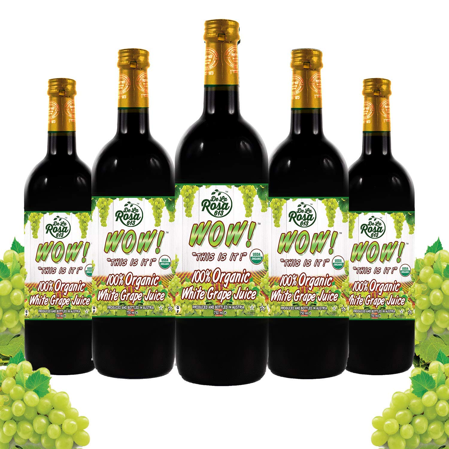 De La Rosa Organic Austrian Kosher Red Grape Juice (25.4 oz - 2pack)