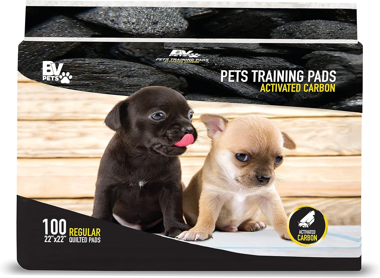 BV Puppy Pads Leak-Proof 100 Count 22"x 22" - Absorbent Pee Pads for Dogs with 6-Layer Design, Rapid Dry Sheet & Built-in Attractant - Dog Pad with Odor Control, Perfect for Puppies & Senior Dogs