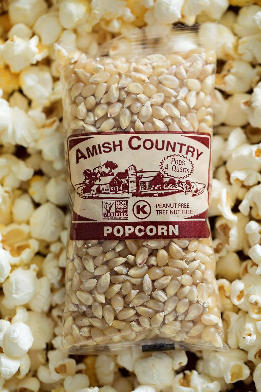 Amish Country Popcorn | 2 lb Bag | Baby White Popcorn Kernels | Small and Tender | Old Fashioned, Non-GMO and Gluten Free (Baby White - 2 lb Bag)