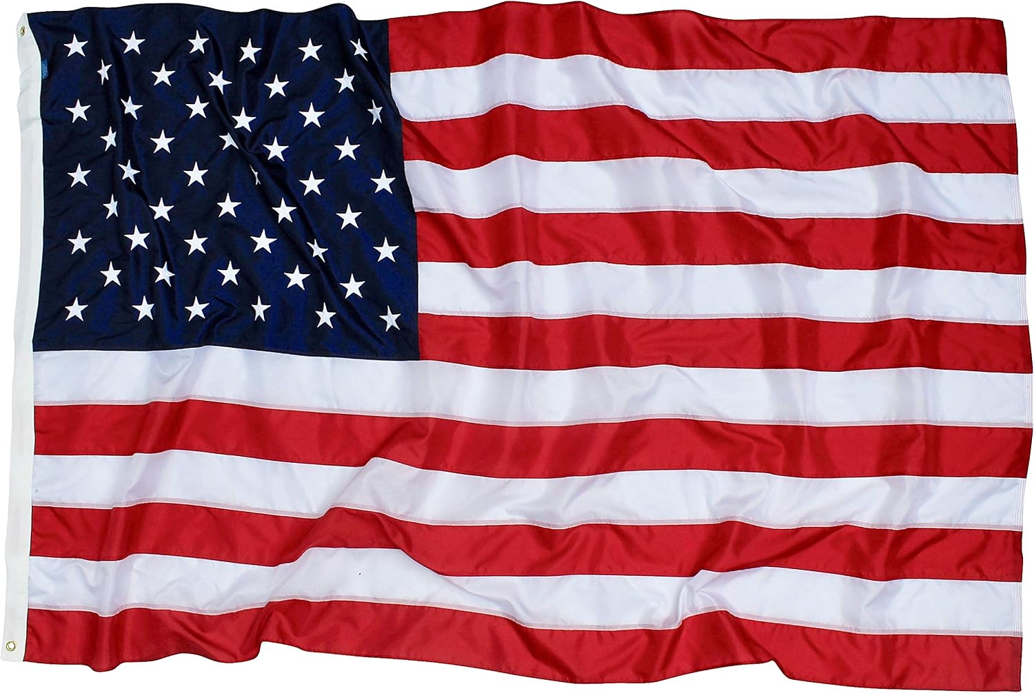 4x6 ft Heavy-Duty American Flag – 100% Made in USA, FMAA Certified – UV-Resistant 210D Outdoor Nylon with Embroidered Stars, Sewn Stripes, Brass Grommets, Reinforced Fly End for 20–25 ft Poles