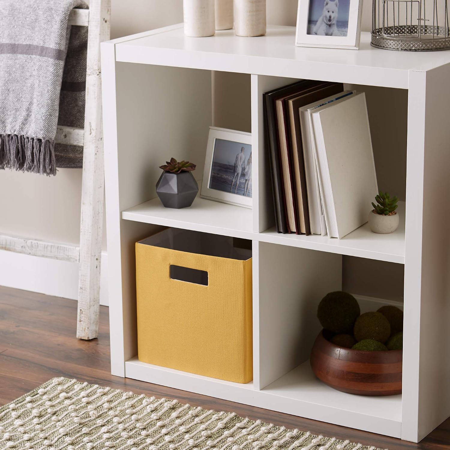 DII Fabric Storage Cube Organizer Bin 13x13x13 Foldable, Teal