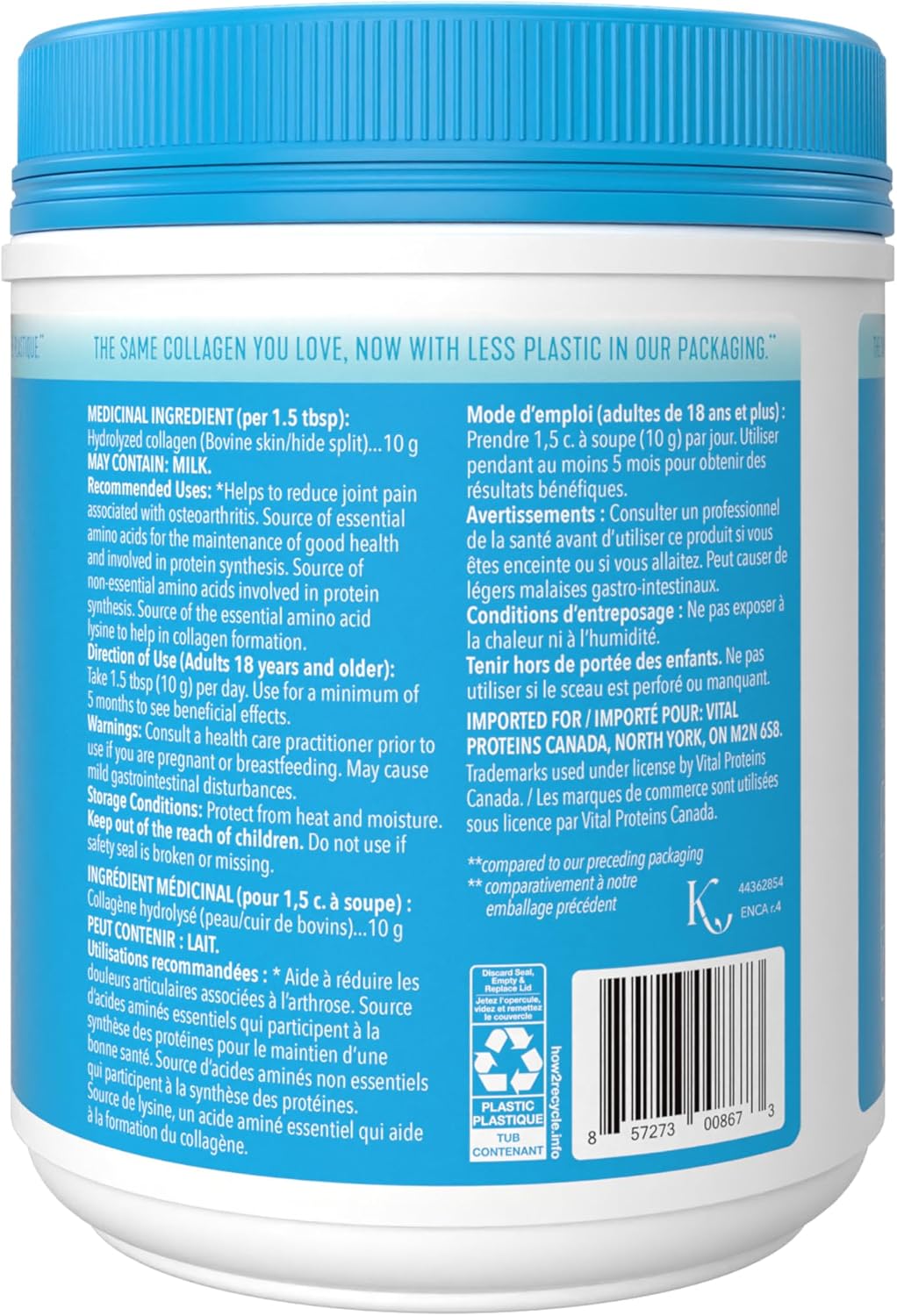 Vital Proteins Unflavoured Collagen Peptides, 567 GR