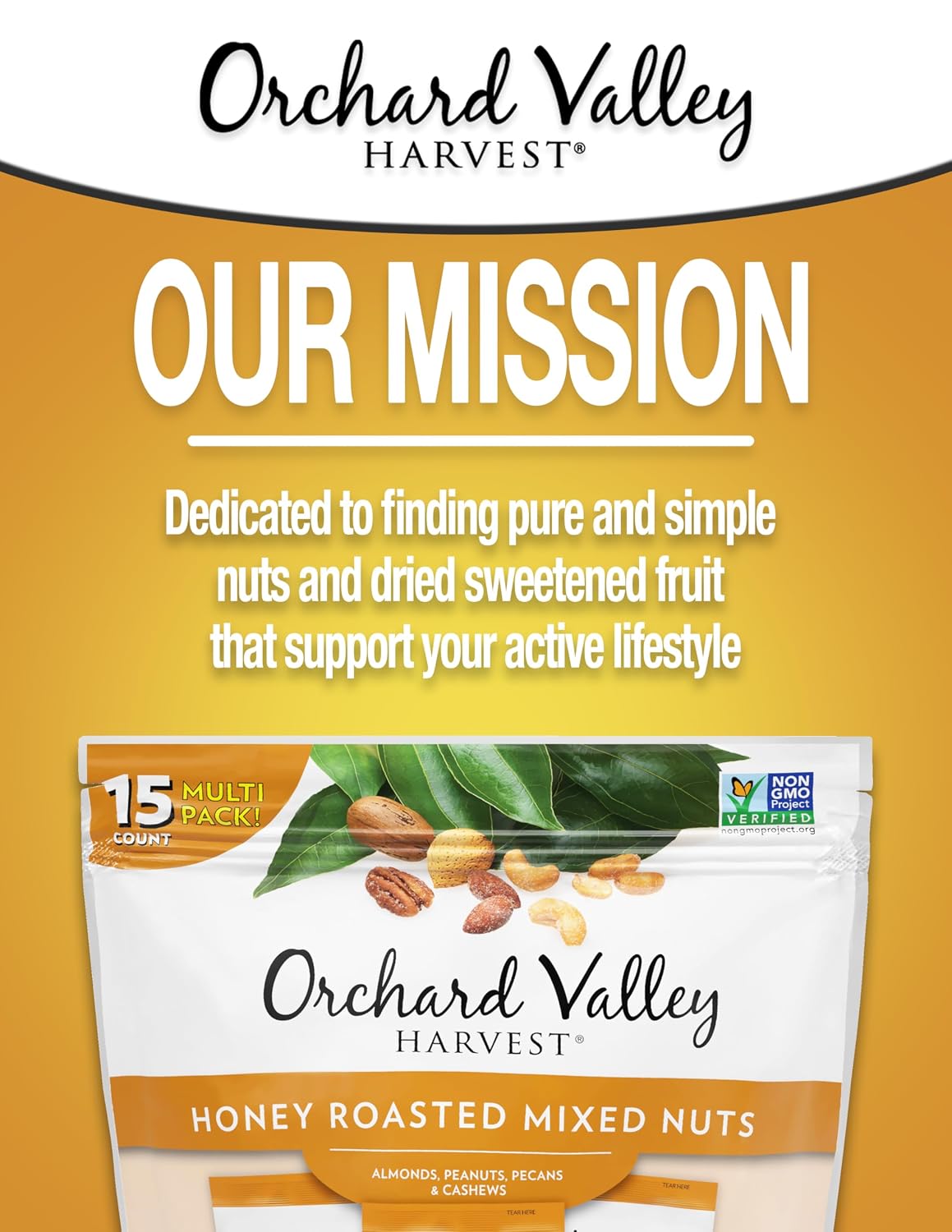 Orchard Valley Harvest Choc Nut Mix Multipack, 1 oz, Pack of 8 | Dark Chocolate Raisins, Almonds & Peanuts, Gluten Free, Stand Up Bag, Non-GMO, 4g Plant Protein, On-The-Go Snack