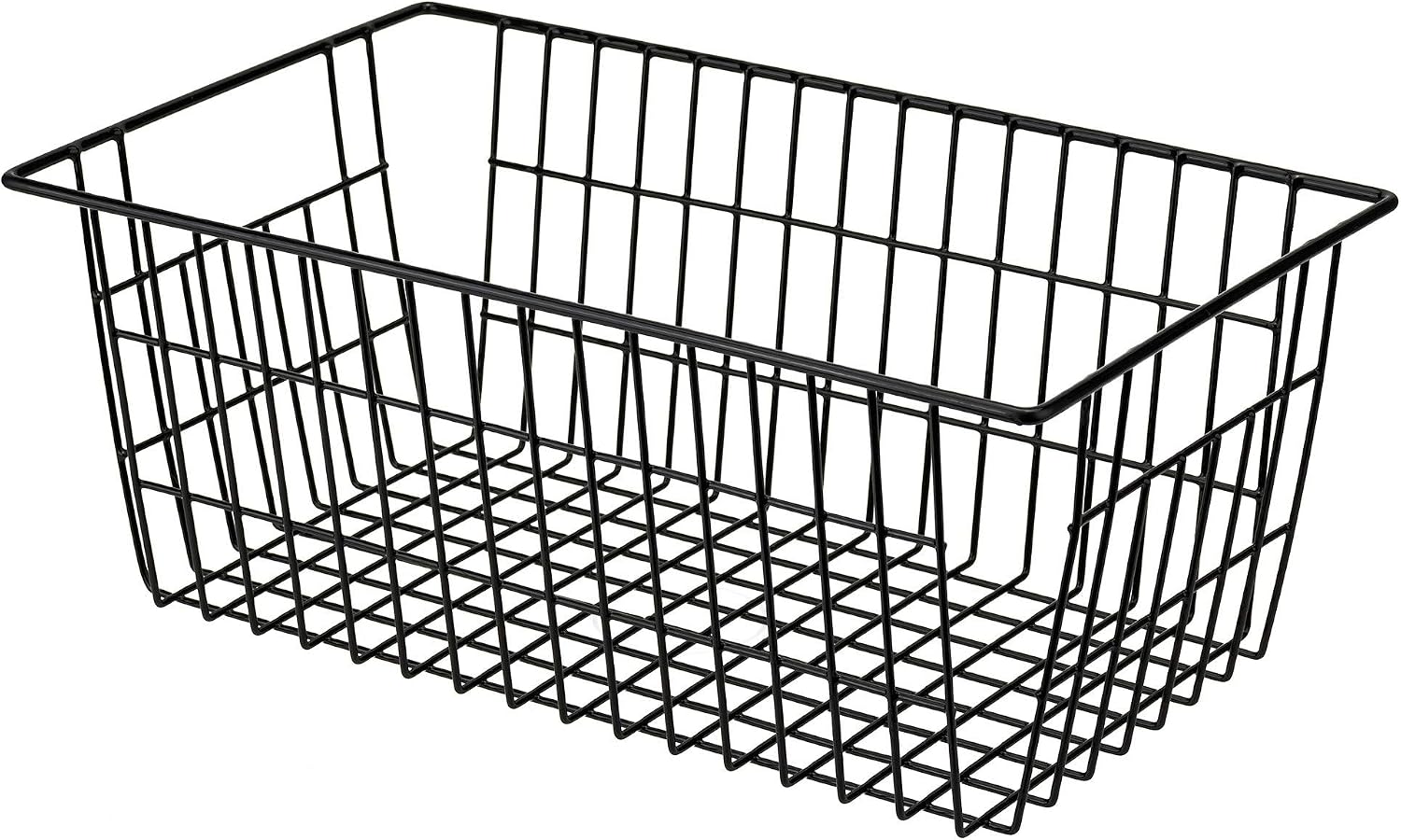 SANNO 15.7" Freezer Baskets Wire Storage Baskets Bin Organizer Food, Kitchen, Basket Organizers Bins for Home, Bathroom, Closet Organization, white