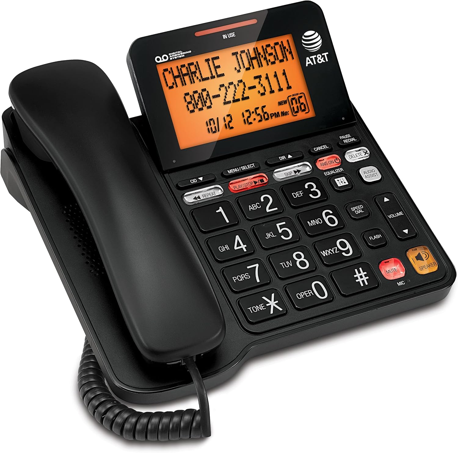 AT&T Corded Answering System w/ Large Display