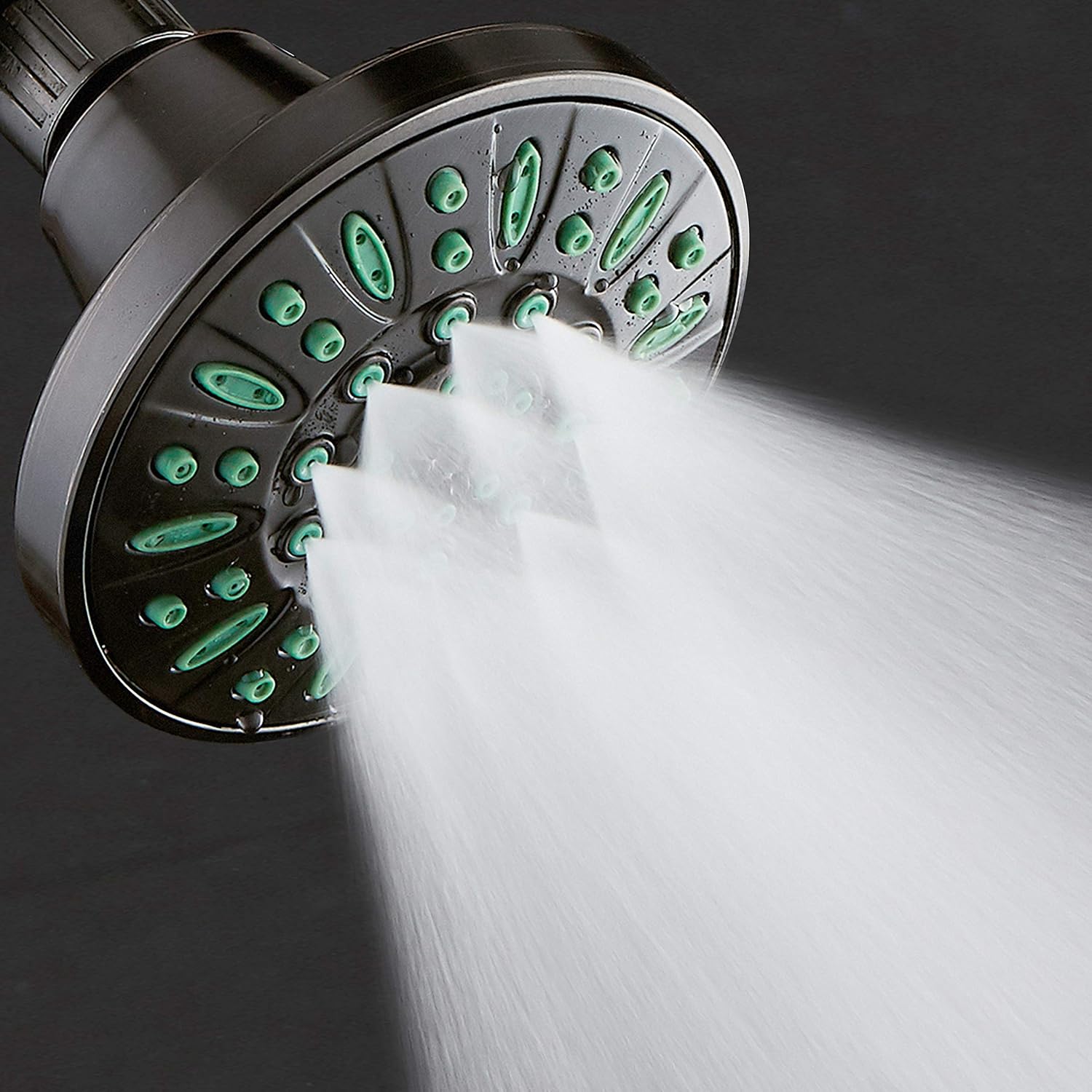 AquaDance Antimicrobial/Anti-Clog High-Pressure 6-setting Shower Head, Microban Nozzle Protection from Growth of Mold