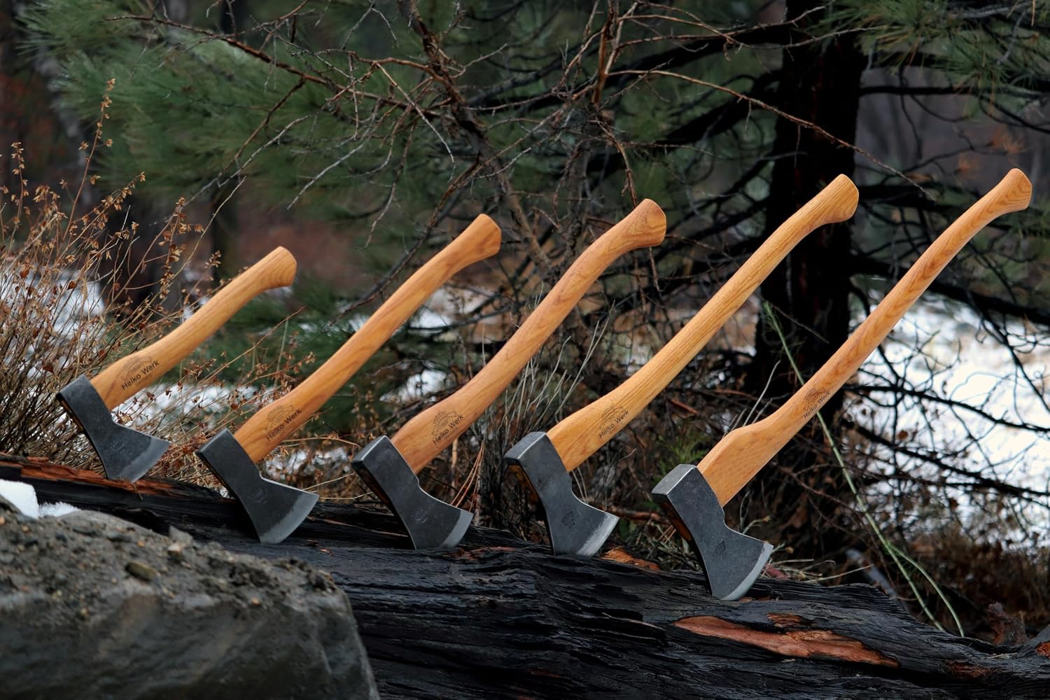 1844 Helko Werk Germany Traditional Hessen Woodworker Felling Axe (13563) | Made in Germany Hand Forged Felling Axe and Cutting Forest Axe for Felling Trees Head 2-3/4 lbs, Handle 28 inches