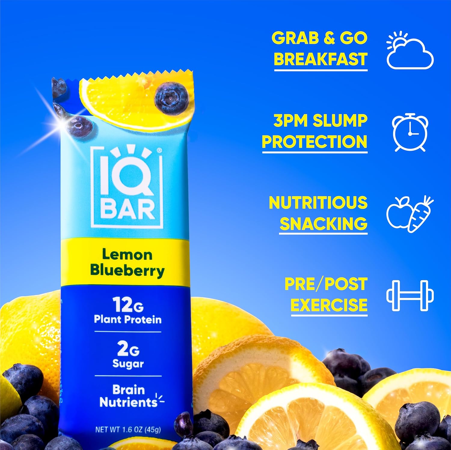IQBAR Clean Protein Bars, Low Sugar Keto, Banana Nut 12-Count