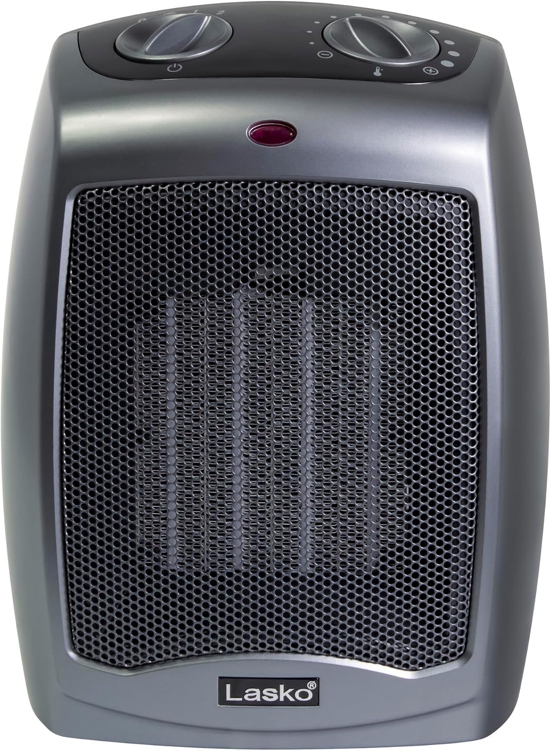Lasko Portable Indoor Ceramic Space Heater - 9” - 754201 - Dark Gray