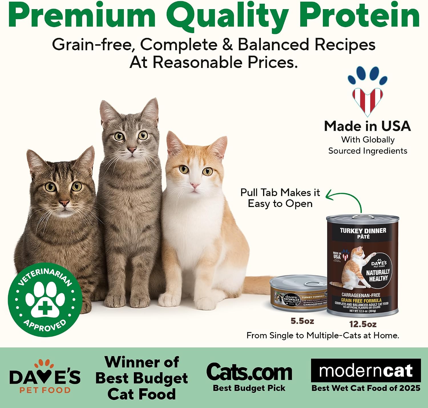 Dave's Pet Food Grain Free Wet Canned Cat Food Pate, Chicken, 12.5 oz, 12pk | Made in USA, Naturally Healthy, Easy to Digest Wheat & Gluten-Free, Use as Topper or Meal, Carrageenan-Free