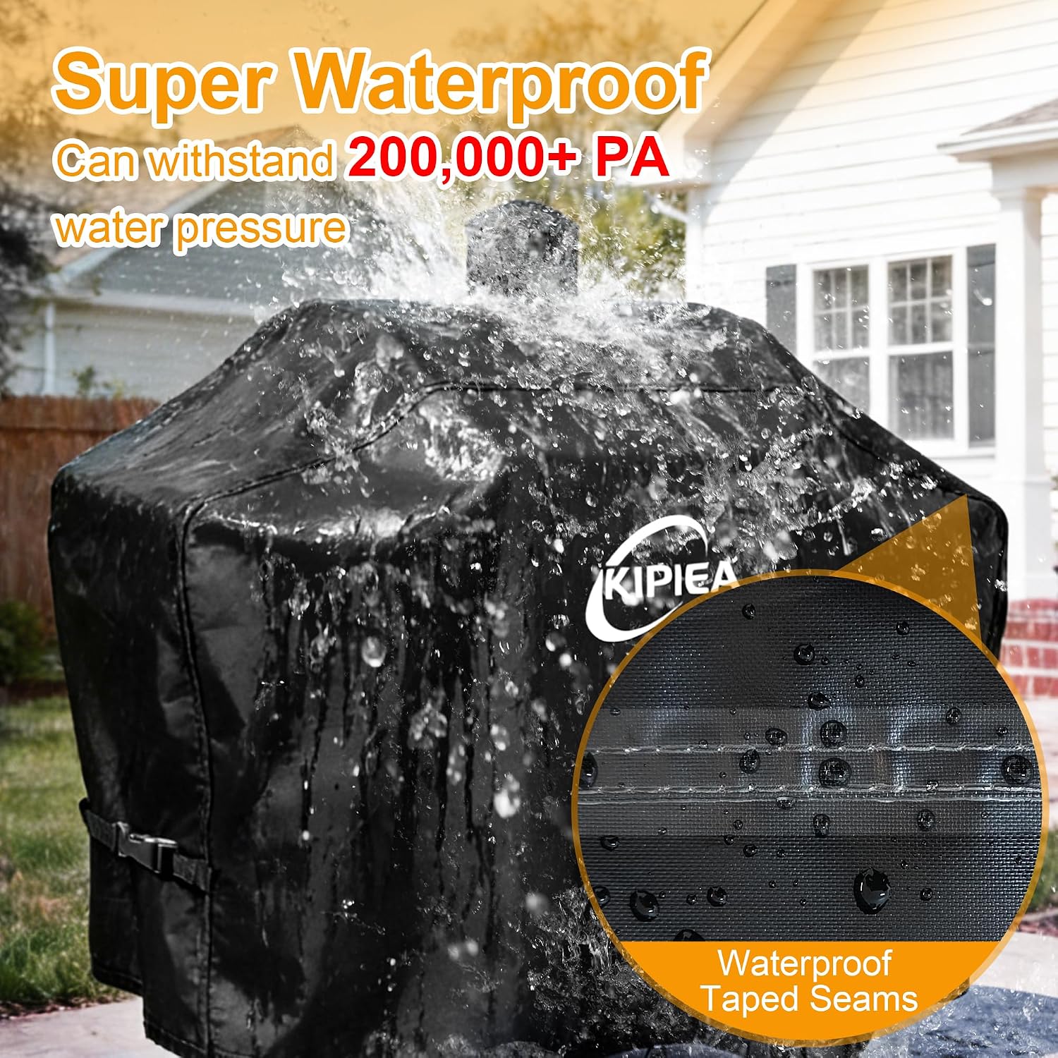 600D Vertical Smoker Cover for Pit Boss 3/4 / 5/7 Series, Waterproof Pellet Grill Cover, 73550, UV Resistant, No Tear, No Fading