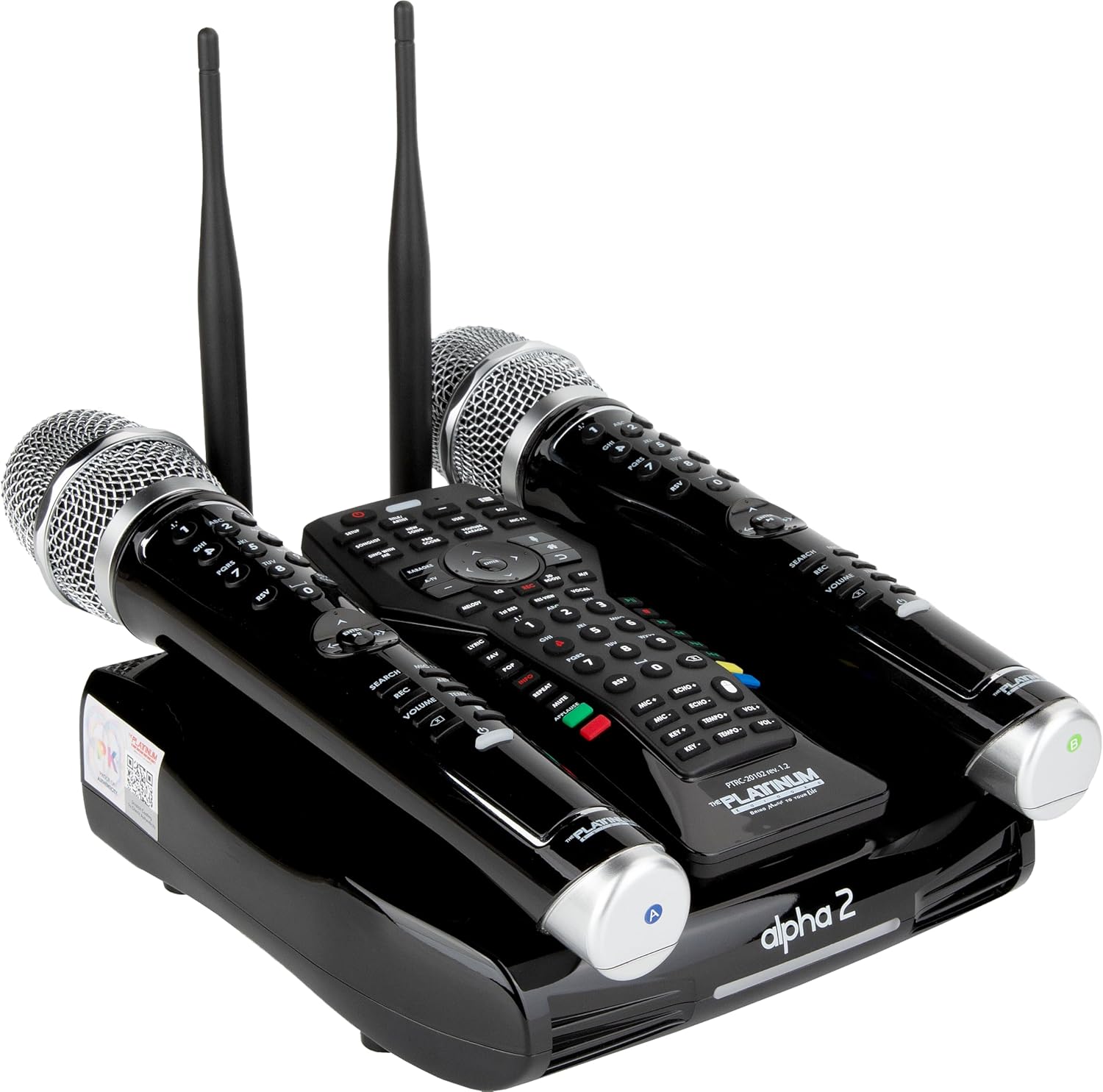 The Platinum Karaoke System for Adults Features Dual UHF Metal Wireless Dynamic Mic, Supports 4K UHD Movie Playback