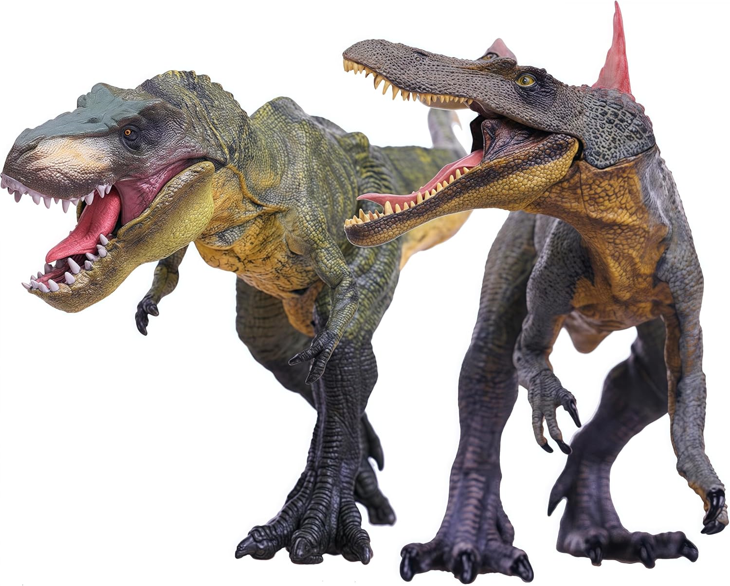 Gemini&Genius Dinosaurs Tyrannosaurus Rex and Spinosaurus Action Figures Toys, Gifts, Stocking Stuffer, Cool Birthday Cake Topper