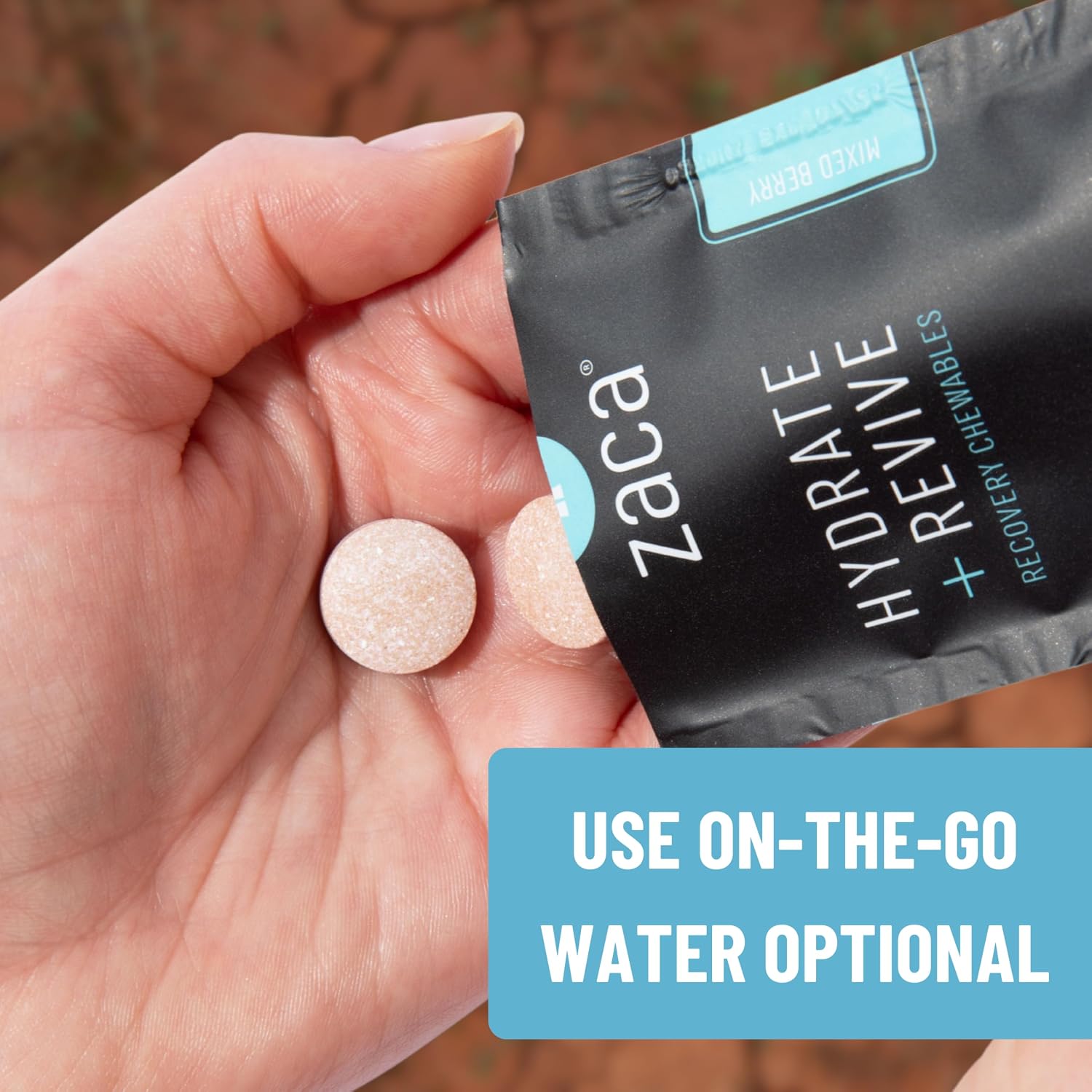 Zaca Recovery Chewable Supplement | Hydrate + Revive | 6 Packs = 12 Tablets | Party, Travel, Exercise & Altitude | Sugar Free, Gluten Free, Artificial Ingredients Free