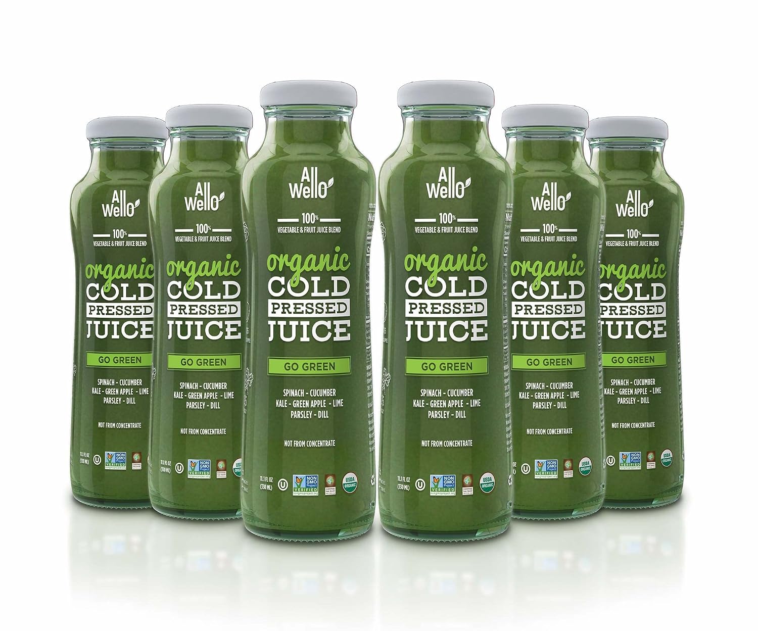 Organic Juice Variety Pack, Cold-Pressed, Non-GMO, 6 Pack