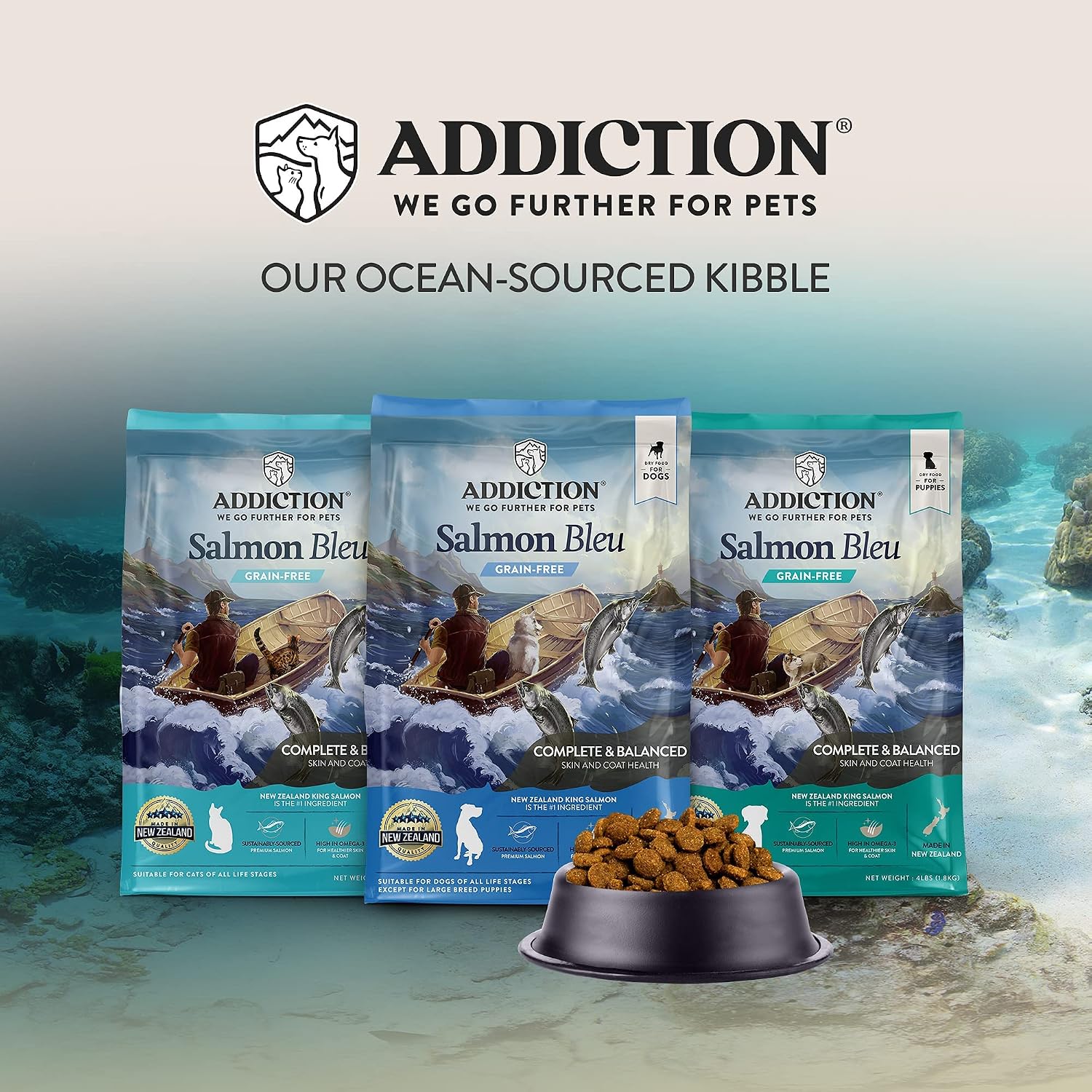 Addiction Viva La Venison Grain-Free Dry Cat Food - with Premium Venison to Support Muscle Development & Maintenance - High-Protein Recipe with Chicken & Low Carb - Made in New Zealand - 4lbs