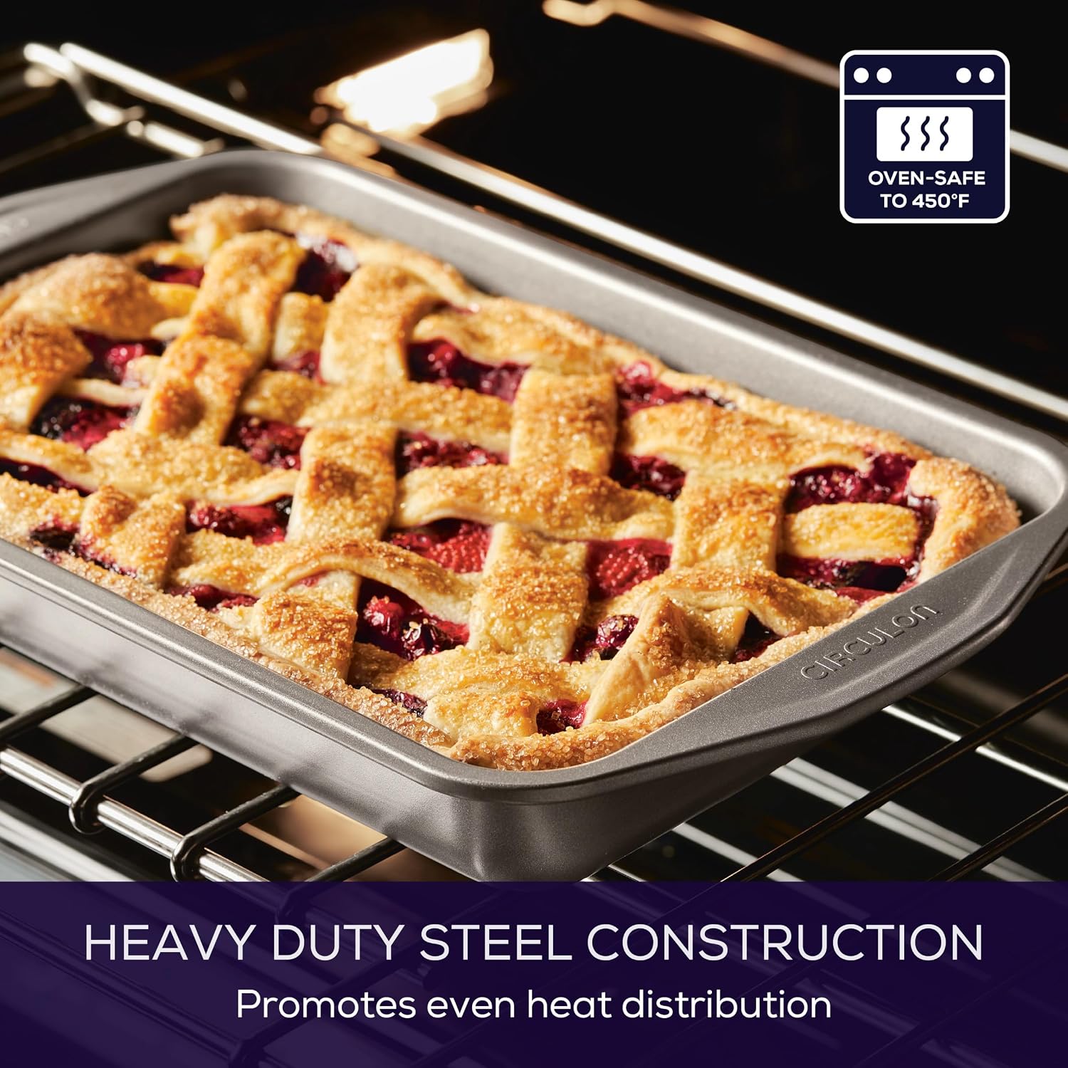 Circulon 51133 total Nonstick Baking Pan/ Nonstick Cake Pan, Rectangle - 9" x 13", Gray