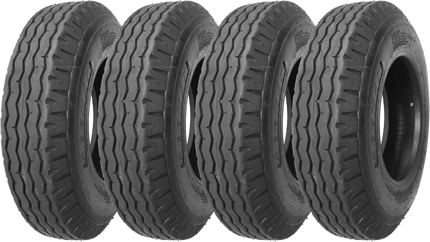 Zeemax TRUE Highway Trailer Tire 8-14.5 14Ply LR G Speed Rate K 68mph- Set4 | Load Range G