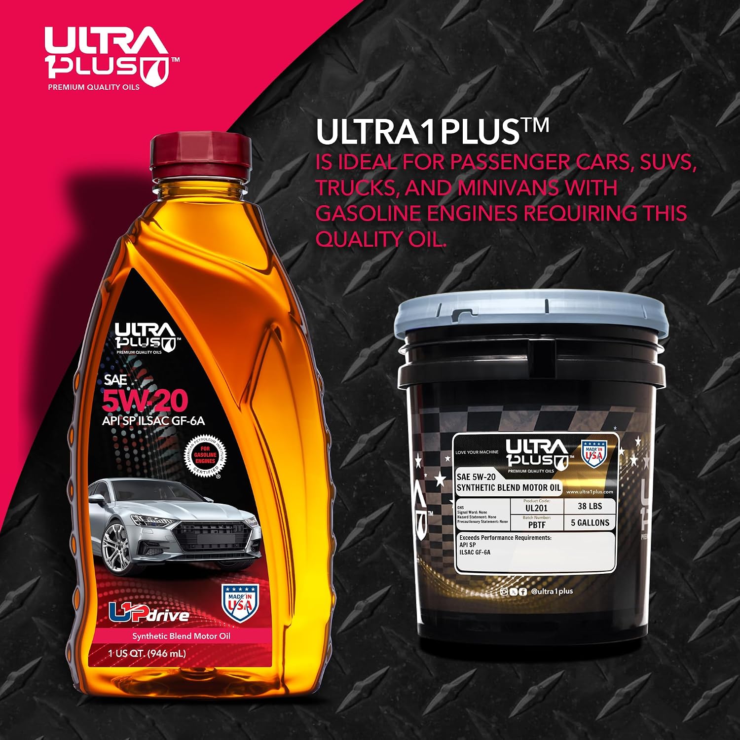 SAE 5W-30 Synthetic Blend Motor Oil API SP ILSAC GF-6A 1 Gallon
