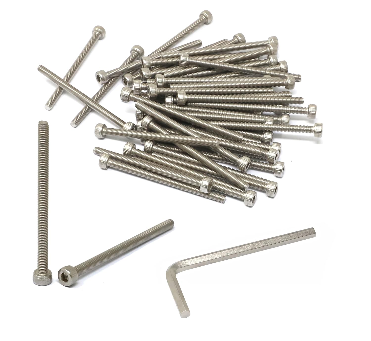 iexcell 20 Pcs M8 x 30/35/40/45/50 mm Stainless Steel 304 Hex Socket Head Cap Screws Bolts Assortment, Fully Threaded