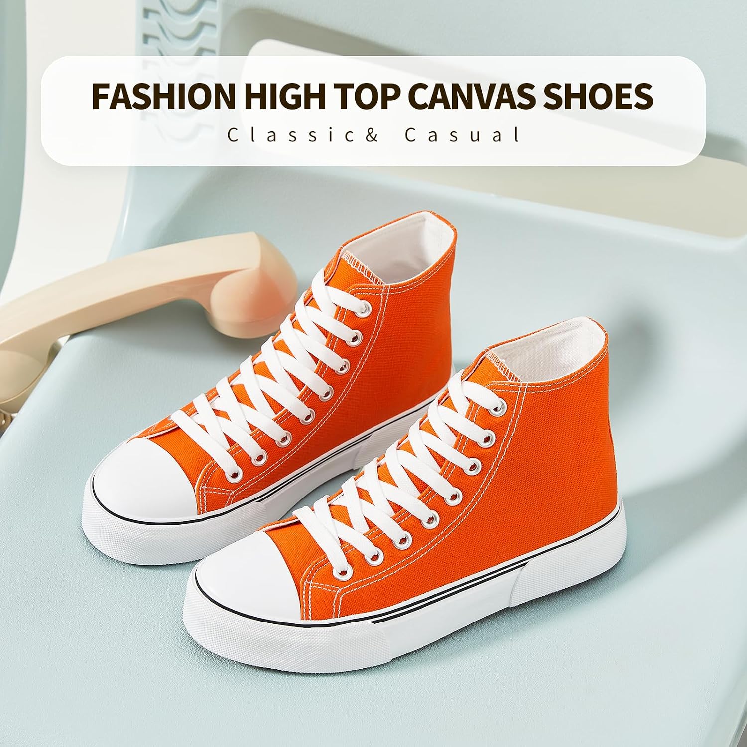 hash bubbie High Top Canvas Sneakers Fashion Walking Shoes