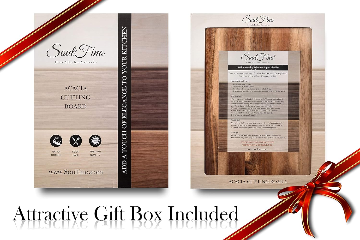 Butcher Block - Organic Bamboo Cutting Board w/Juice Groove - 17x13x1.5" -Butcher Block Cutting Board - Premium Quality and Professional Design - Bamboo Chopping Block
