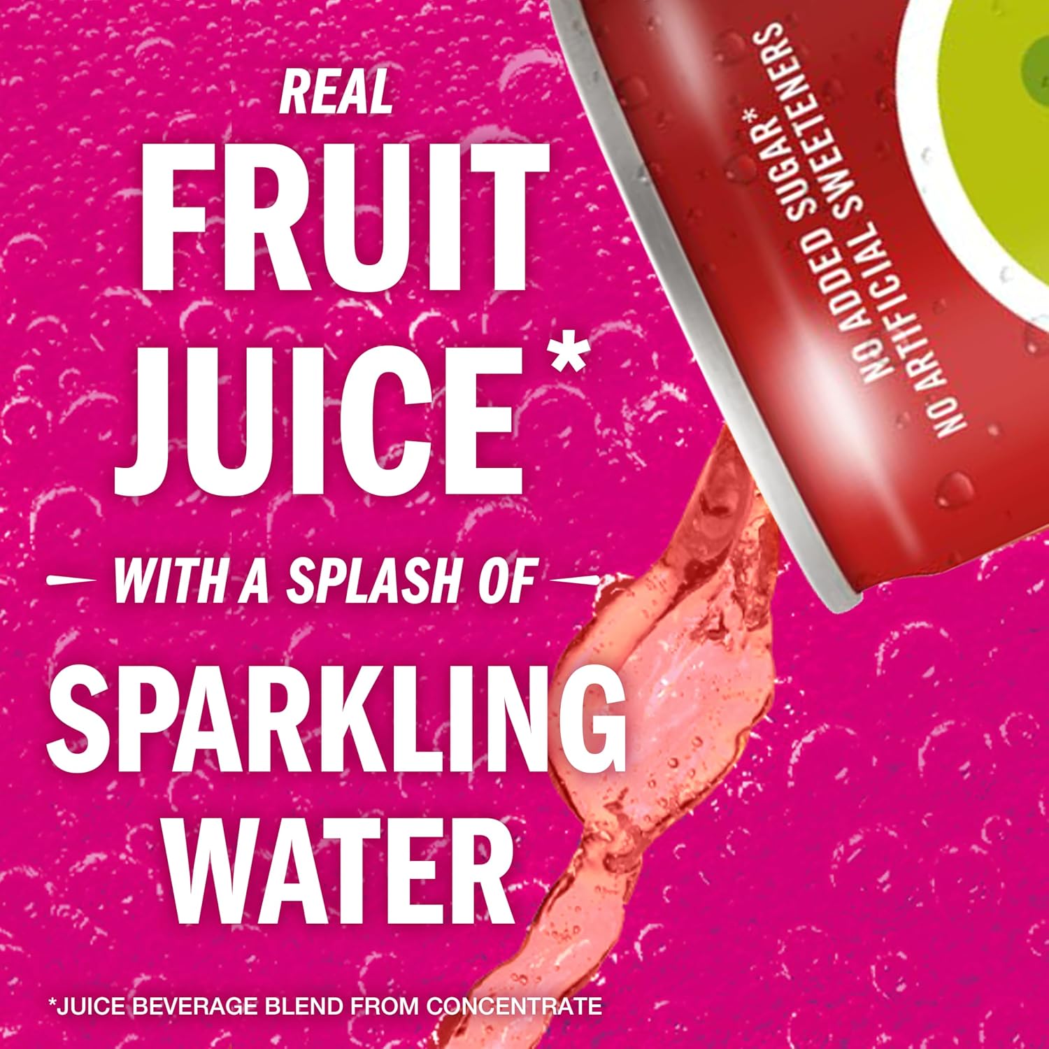 IZZE Sparkling Water Juice Beverage Blend, Pineapple, No Sugar Added, 8.4 FL OZ, 24 Cans