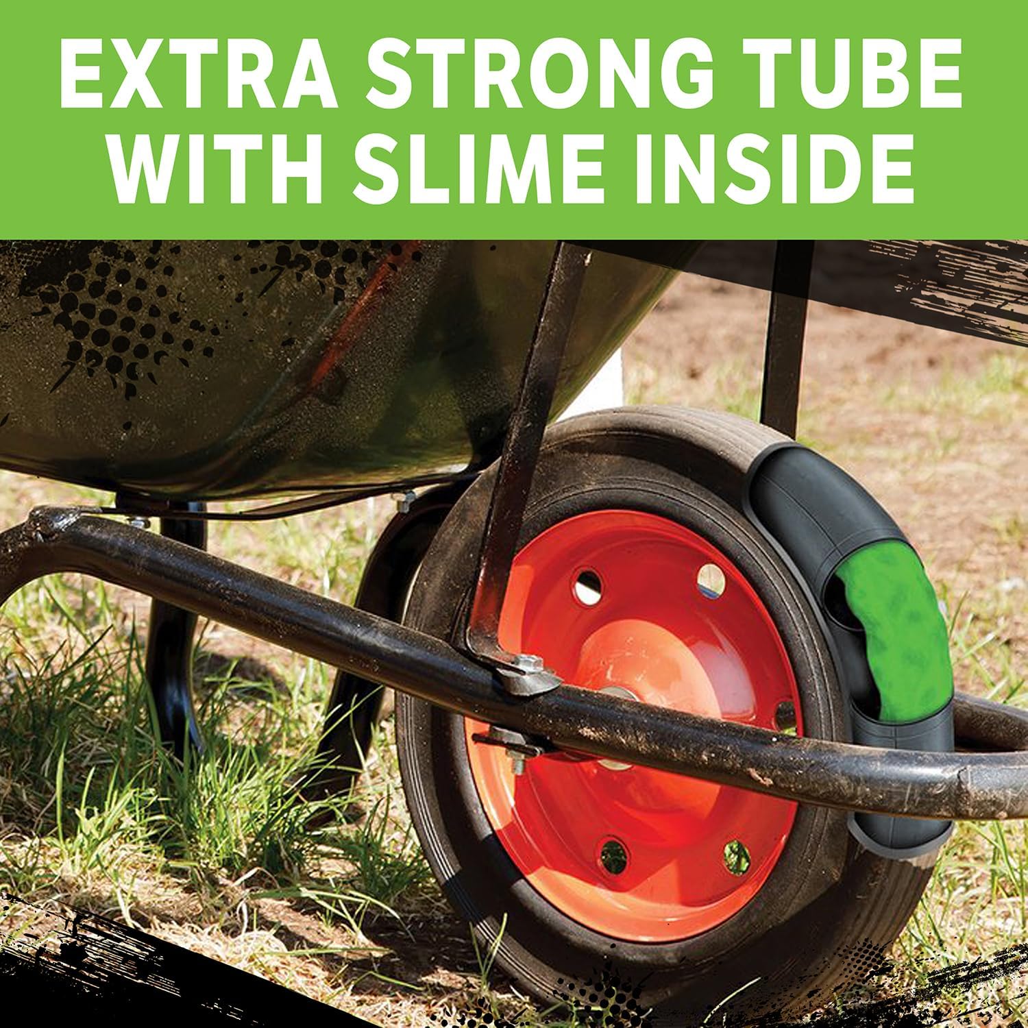 Slime 30014 Inner Tube for riding lawn mowers, ATVs, quads, tractors and other farm equipment, Extra Strong, Includes Self-Sealing Slime Sealant, Heavy Duty, 15x6.00-6" / 5.30/4.50-6" / 13x5.00-6"