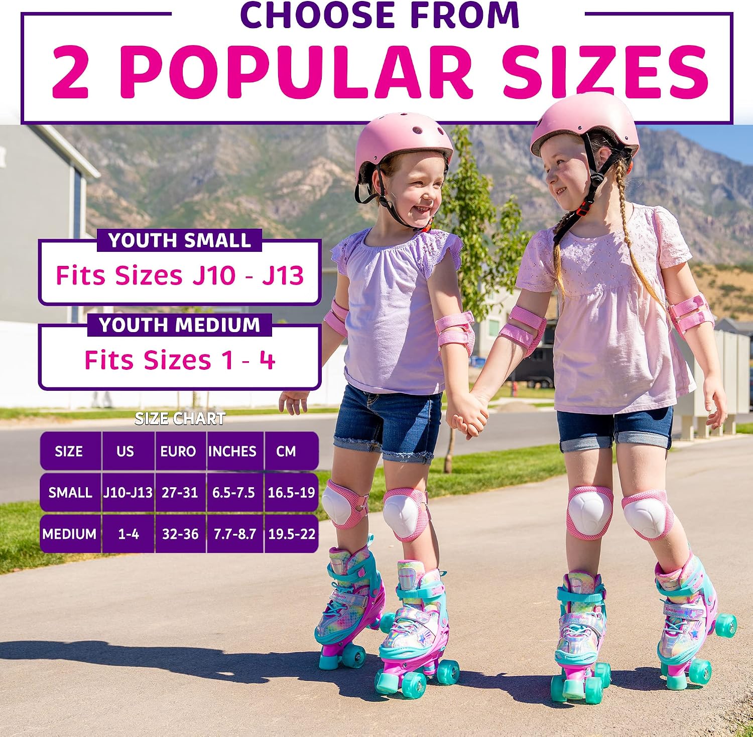 XinoSports Kids Adjustable Roller Skates for Girls & Boys with Light Up Wheels (Ages 5-20) – Roller Skates with Illuminating Wheels