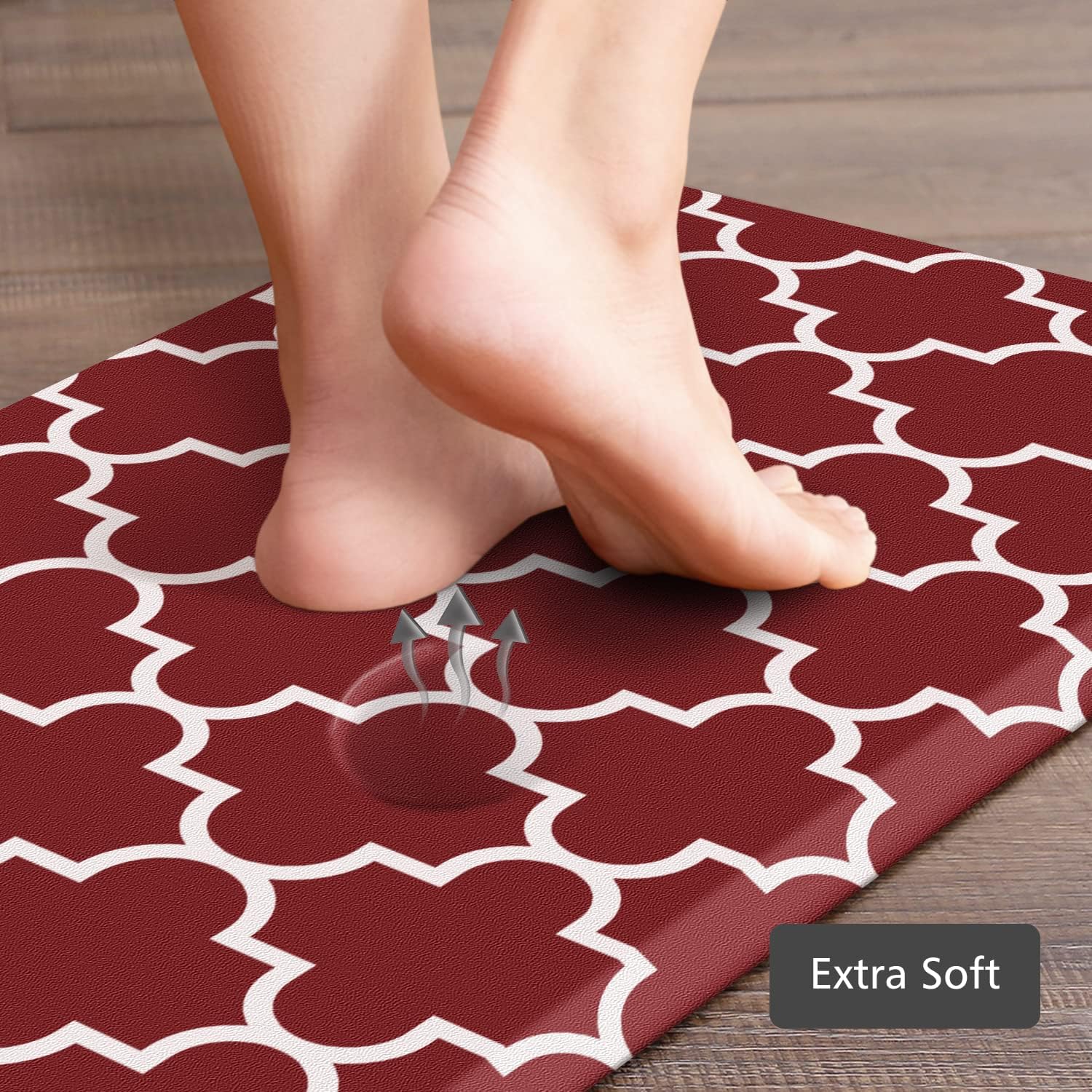 KMAT Kitchen Mat Set of 2,Cushioned Anti-Fatigue Kitchen Mats for Floor