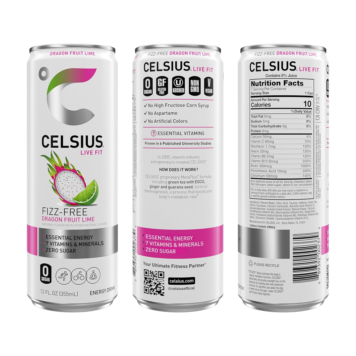CELSIUS Sparkling Cola, Sugar Free Energy Drink, 12 Fl Oz (Pack of 12)