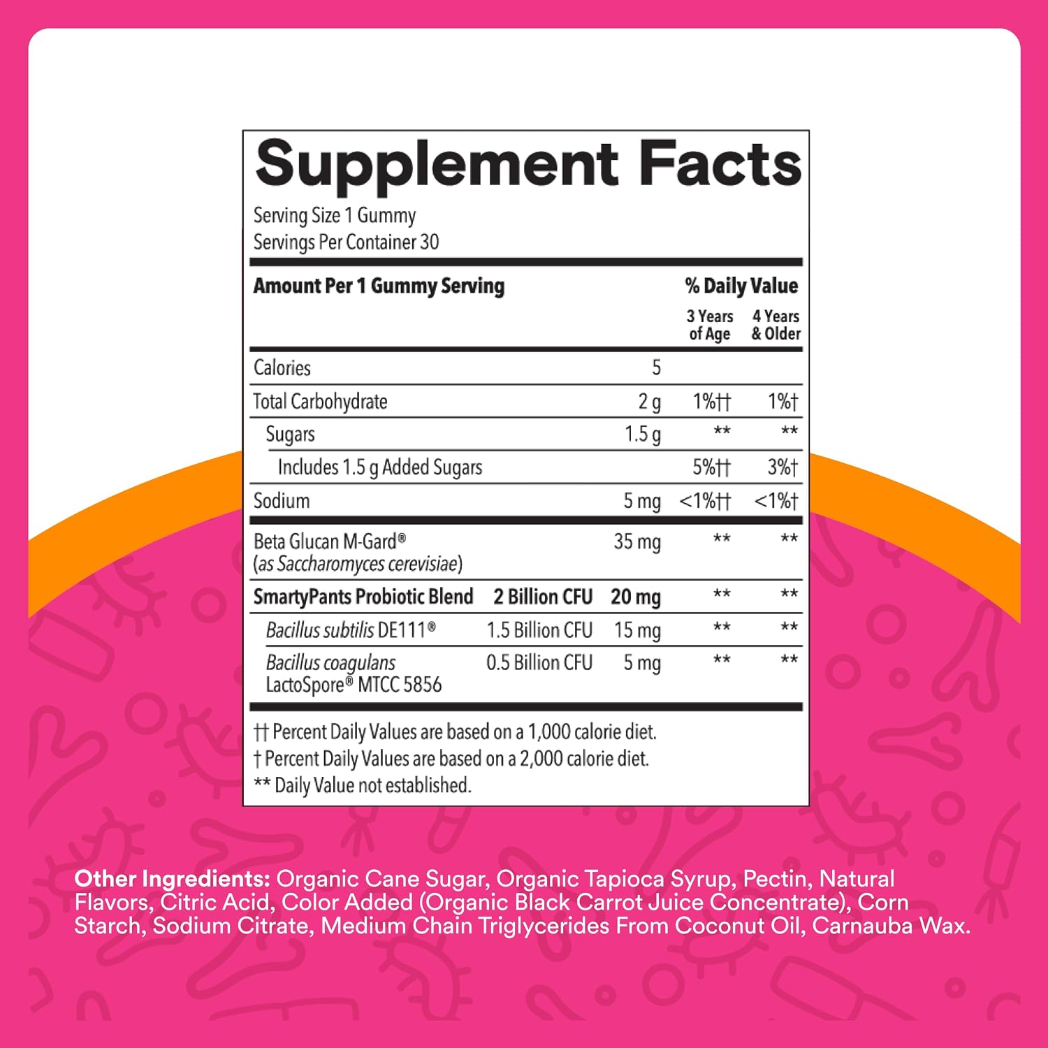 SmartyPants Kids Probiotic & Prebiotic Gummies for Digestive Health: Gut Health Supplement, Clinically Studied Prebiotic for Immune Support, Strawberry, 60 Count (30 Day Supply)