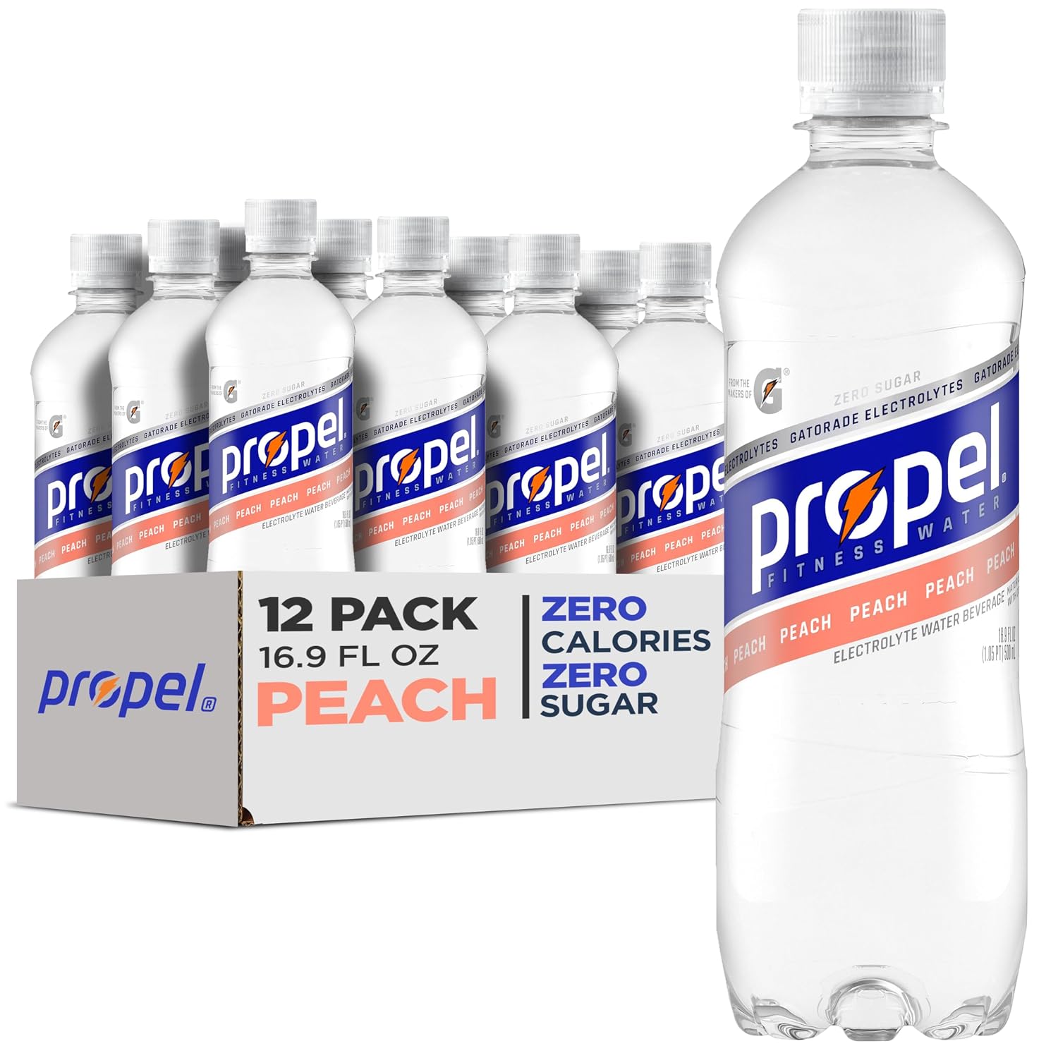 Propel, Kiwi Strawberry, Zero Calorie Sports Drinking Water with Electrolytes and Vitamins C&E, 16.9 Fl Oz (12 Count)