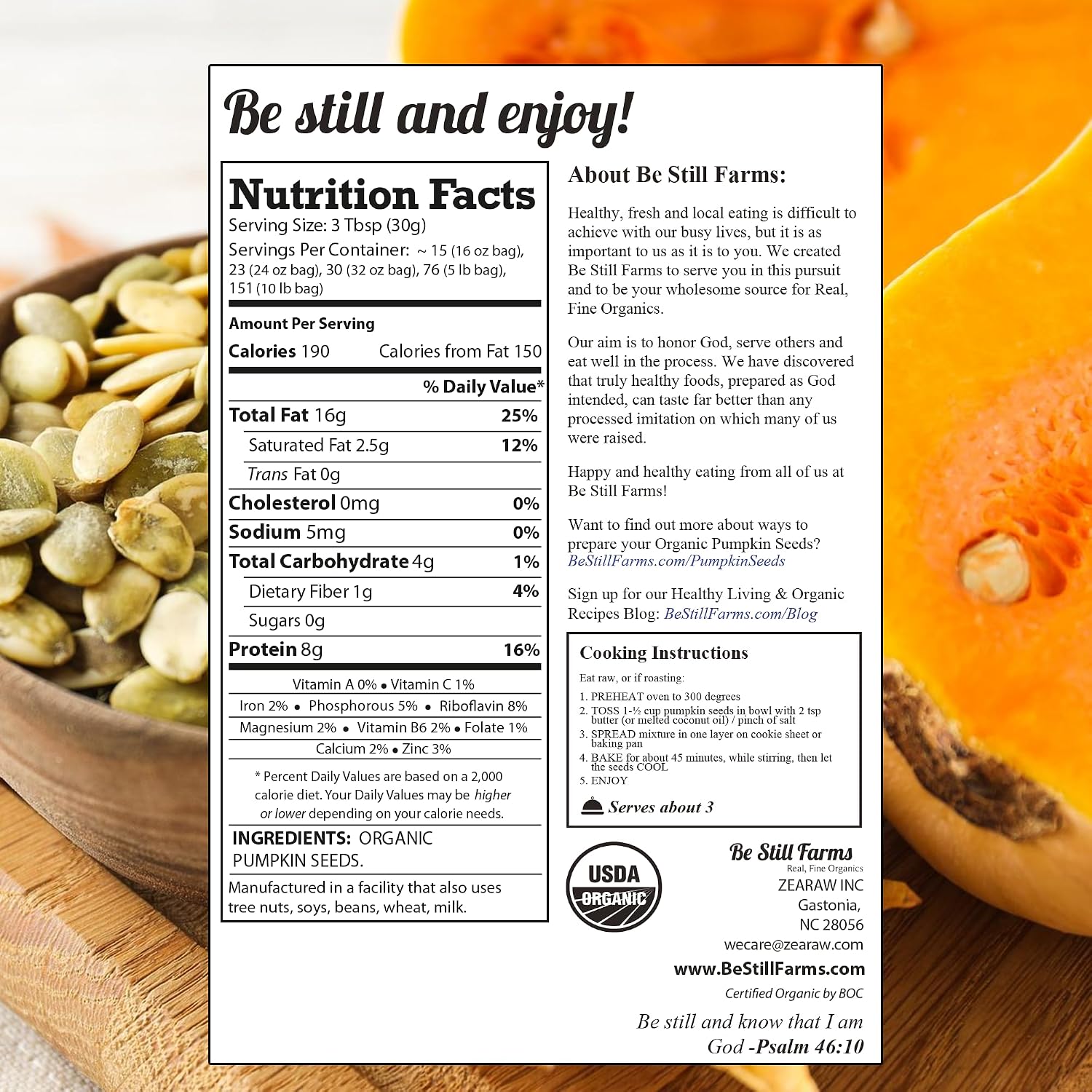 Organic Raw Pumpkin Seeds to Eat 2.8lb - Bulk Unsalted Pepitas No Shell | Whole Natural Snacks for Keto - High in Fiber - USDA Certified | Non-Gmo | Gluten Free | Vegan