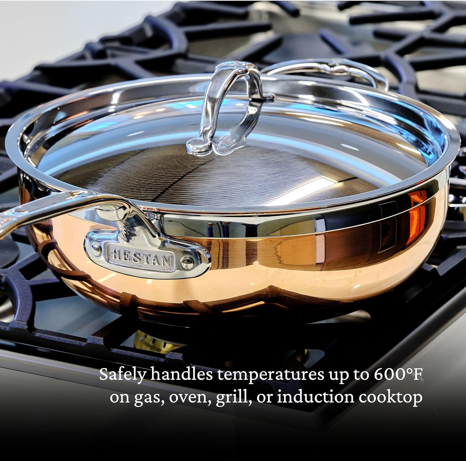 Hestan - CopperBond Collection - 100% Pure Copper Frying Pan, Induction Cooktop Compatible, 8.5-Inch