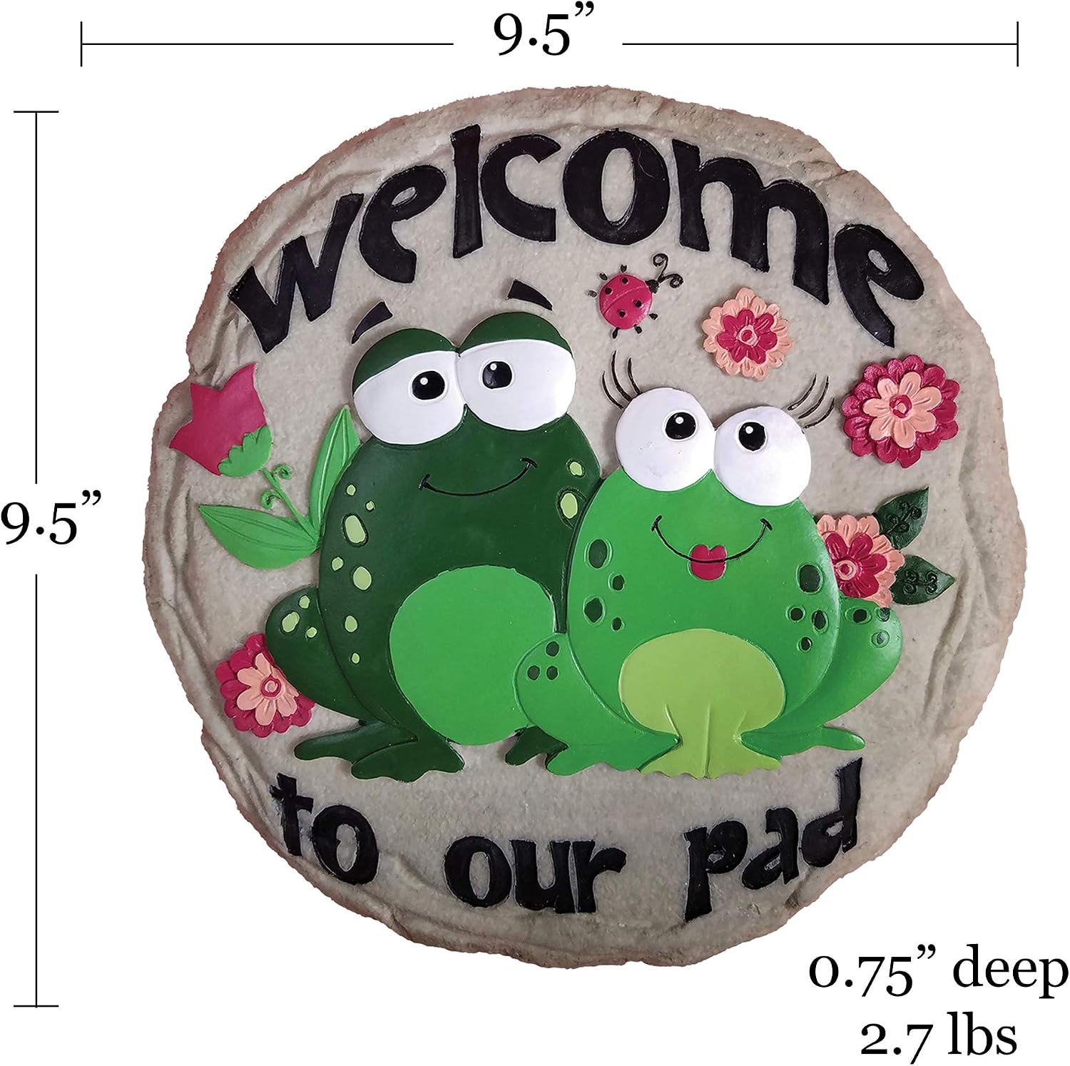 Spoontiques - Garden Décor - Nut House Stepping Stone - Decorative Stone for Garden