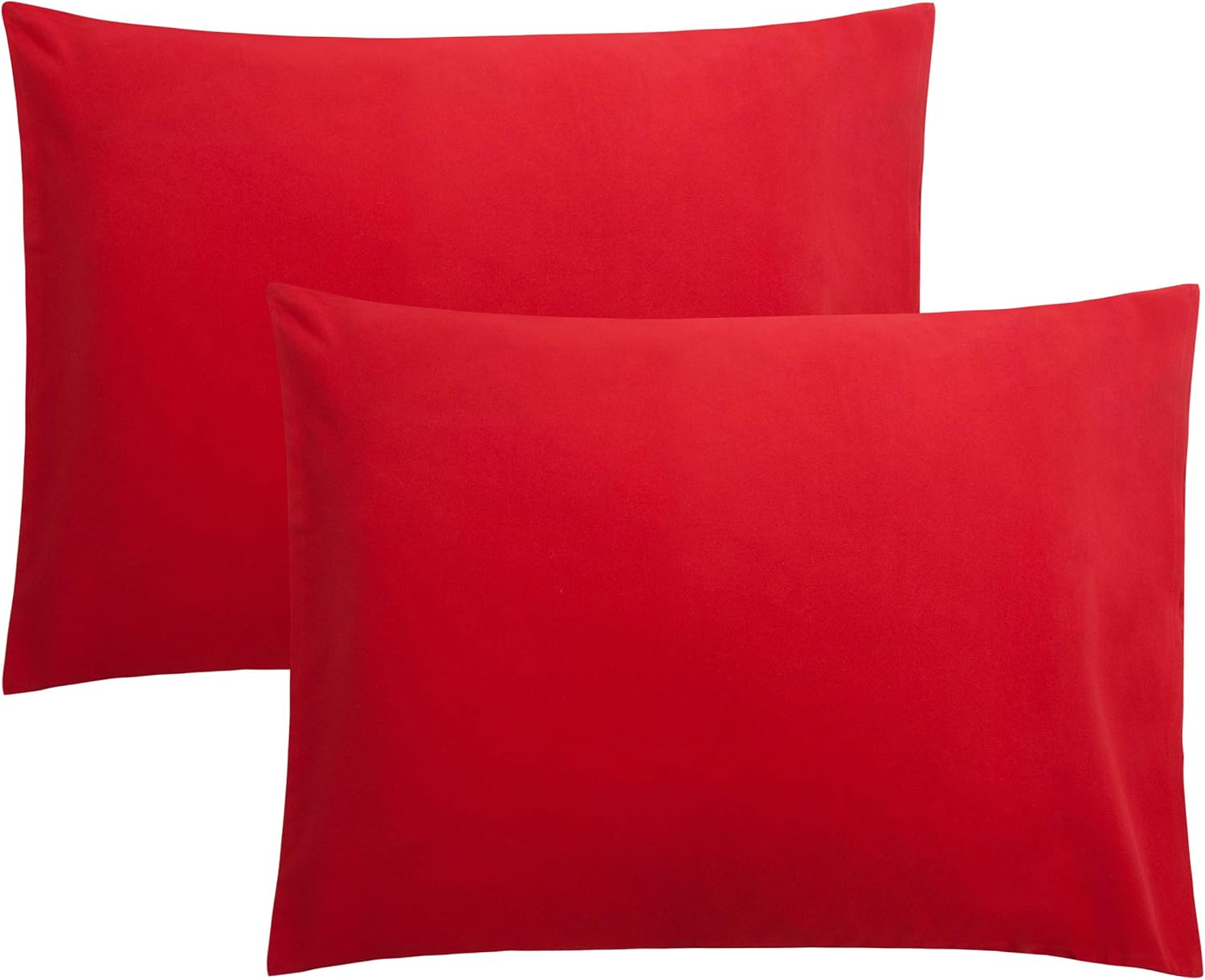 FLXXIE 2-Pack Microfiber Standard Pillow Cases, Envelope Style, White
