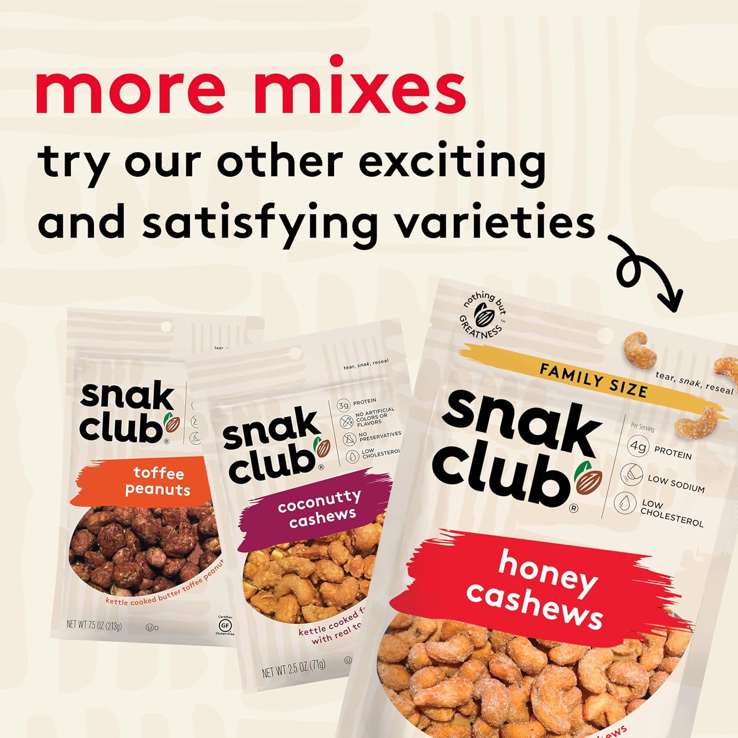 Snak Club Toffee Peanuts, Candied Peanuts with Praline Coat and Sweet Cream, Gluten-Free and Kosher Snack, 17 oz Resealable Bag