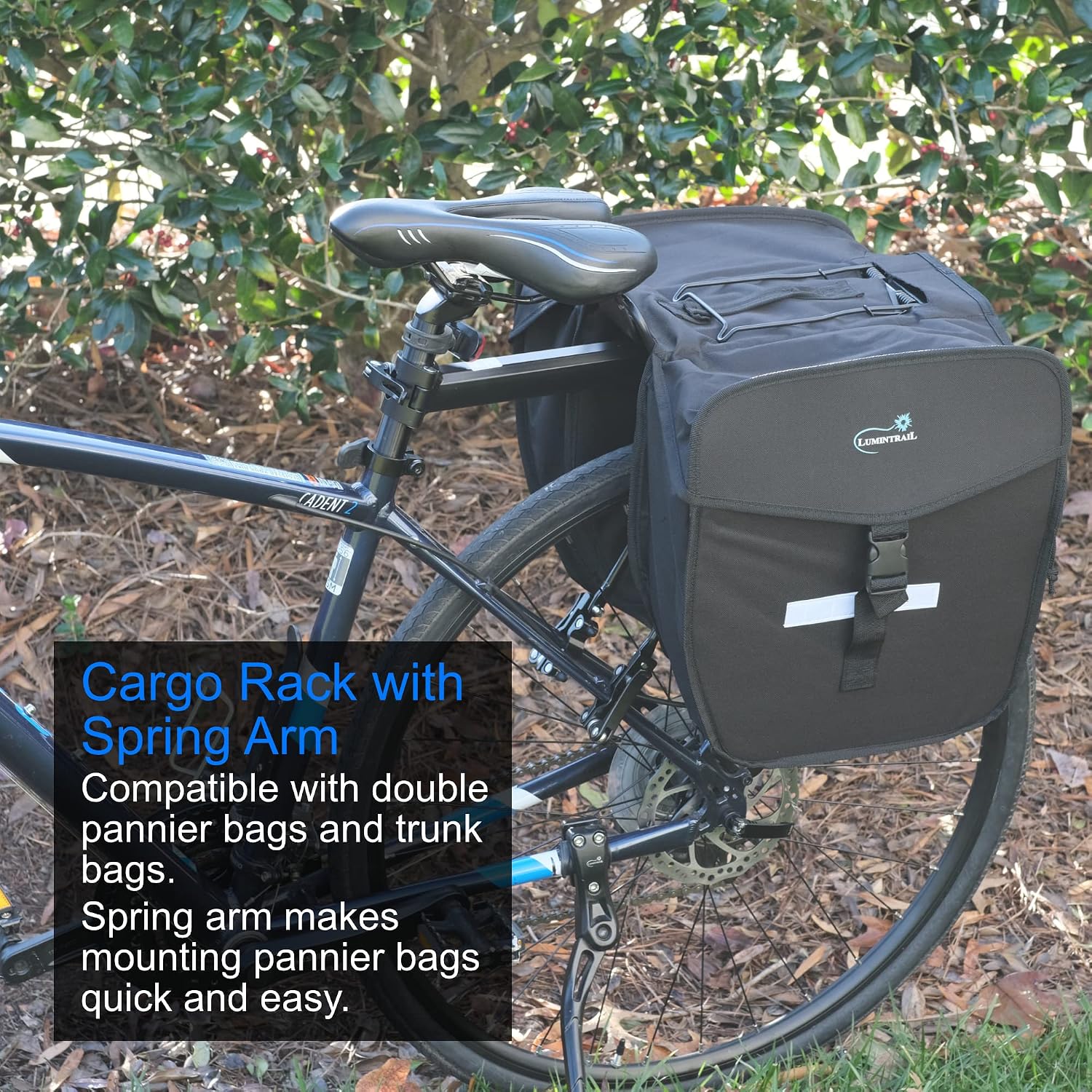 Lumintrail Bike Cargo Rack, Seatpost Mounted Bicycle Luggage Carrier with 20 LBs Weight Capacity for Trunk Bags