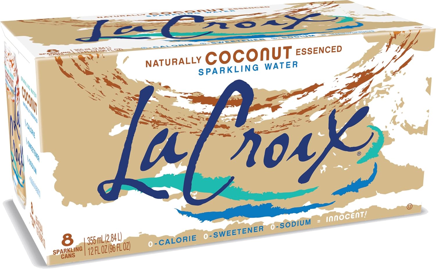 La Croix, Water Sparkling Coconut, 12 Fl Oz, 8 Count
