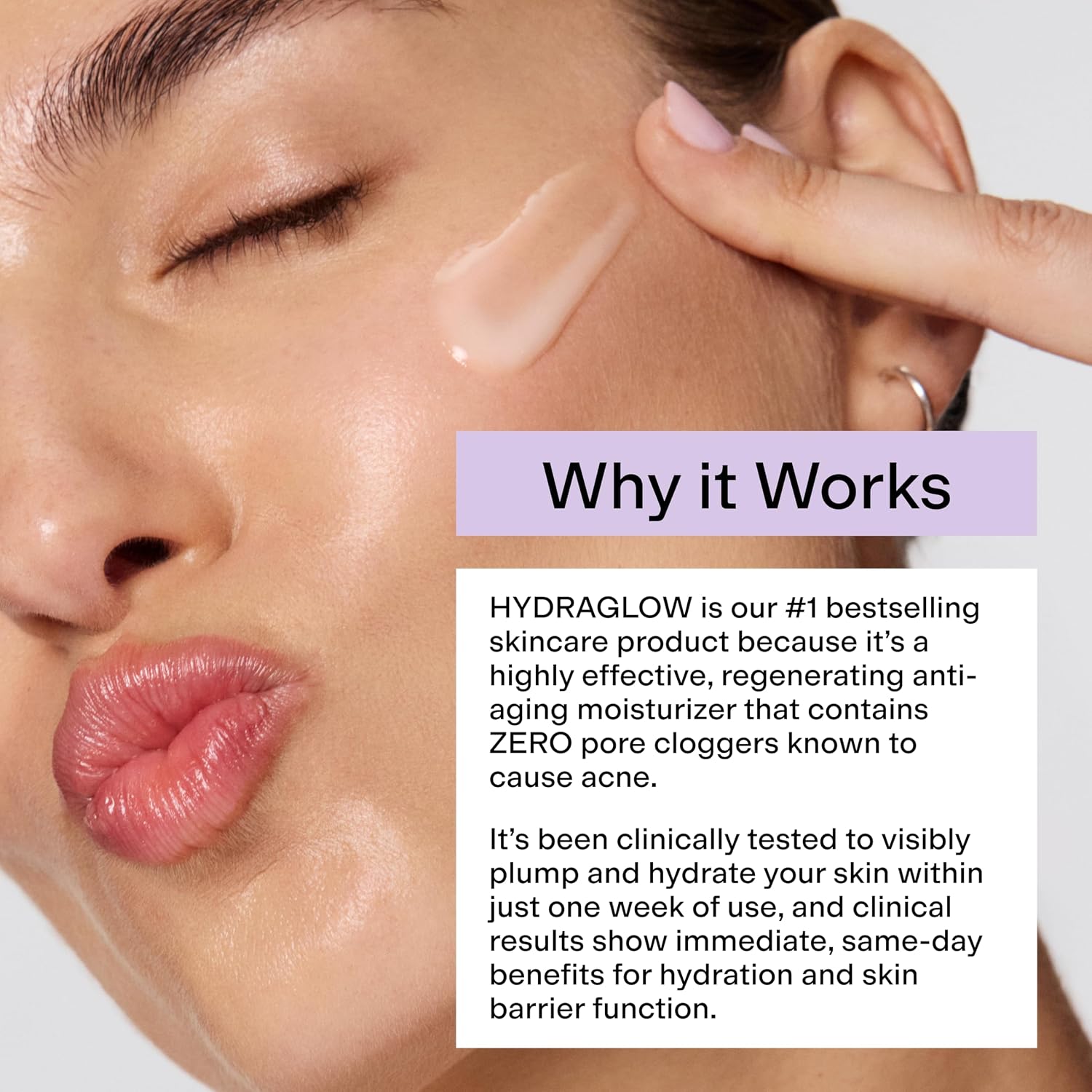 CLEARSTEM - HYDRAGLOW Stem Cell Moisturizer - Bakuchiol + Squalene - Youthful Skin Face Moisturizer - All Skin Types - Facial Skin Care Products