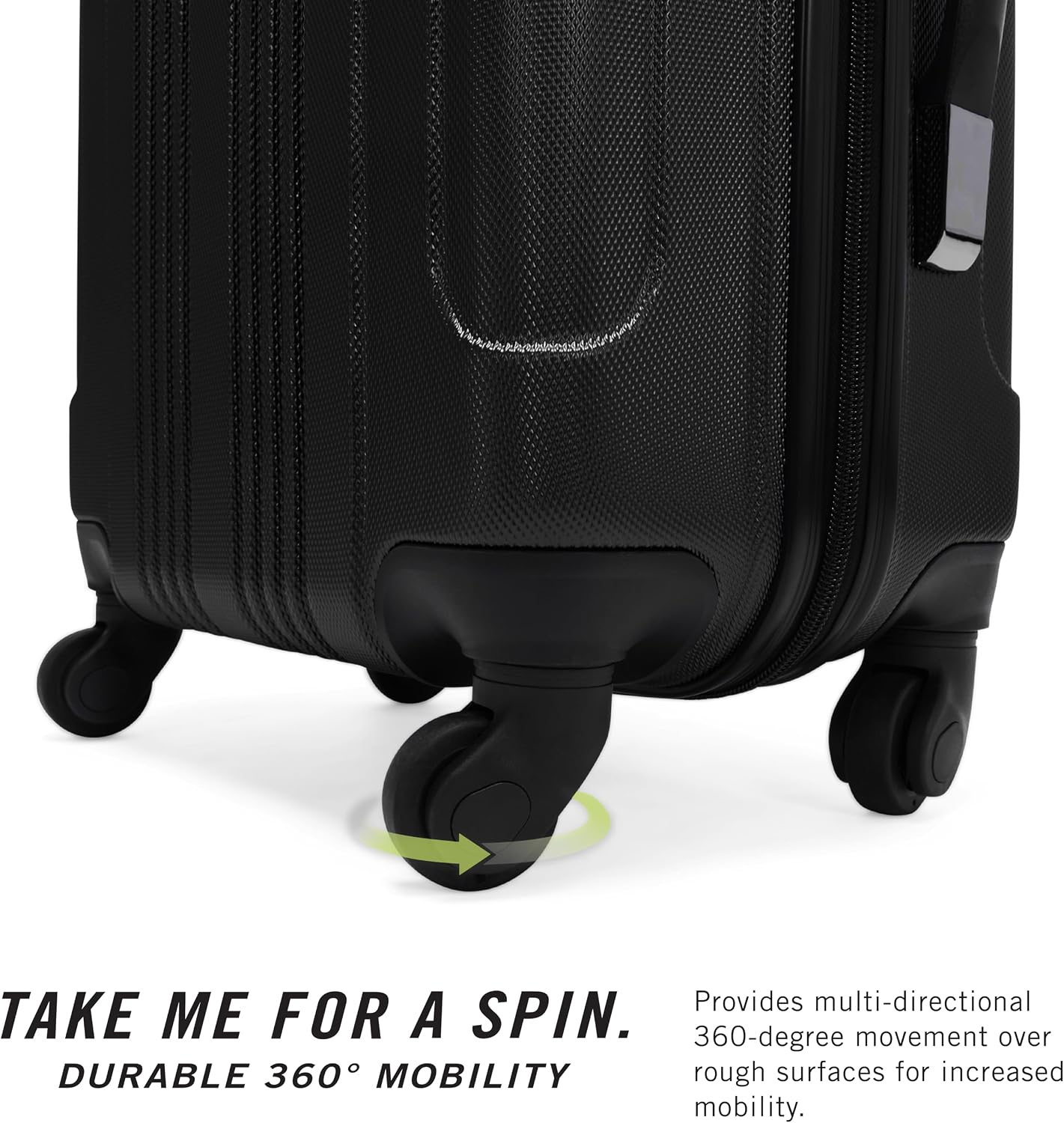 Kenneth Cole REACTION Out of Bounds Lightweight Hardshell 4-Wheel Spinner Luggage, Teal, 20-Inch Carry On