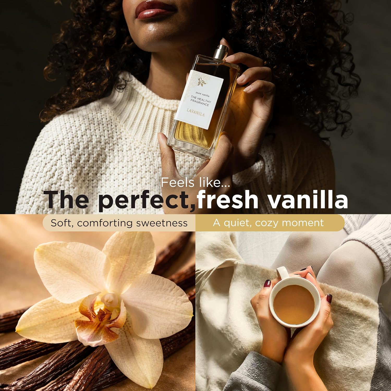 Lavanila Pure Vanilla Perfume for Women, 1.7 Fl Oz | Clean Vanilla Perfume, Long Lasting Women’s Eau de Parfum with Madagascar Vanilla – Natural Fragrance, Women’s Fragrances