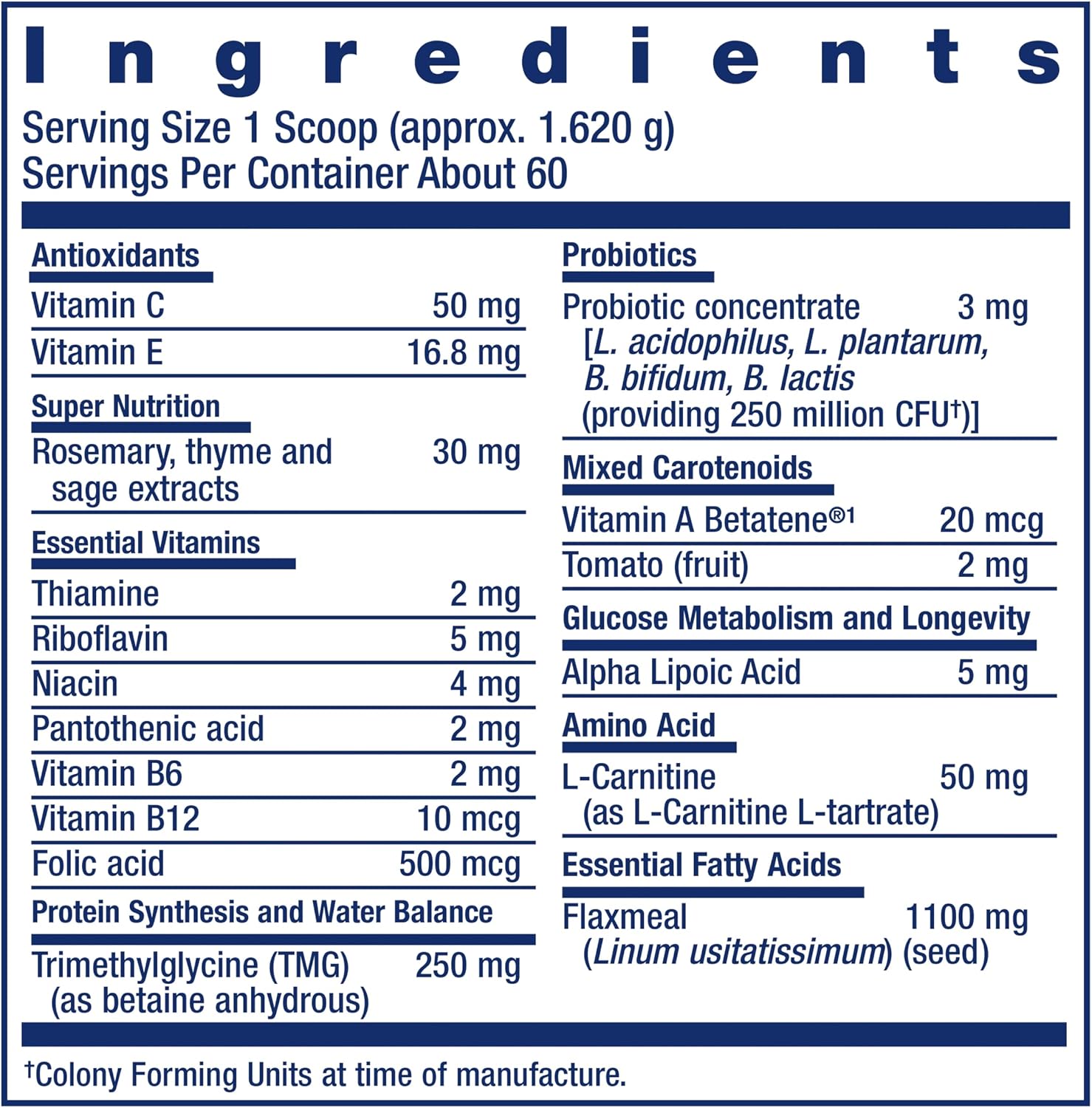 Life Extension Dog Mix, Dog Vitamins and Supplements, probiotics, L-carnitine, B12, folic Acid, Vitamin C, Vitamin E, Rosemary, Nutrient Absorption